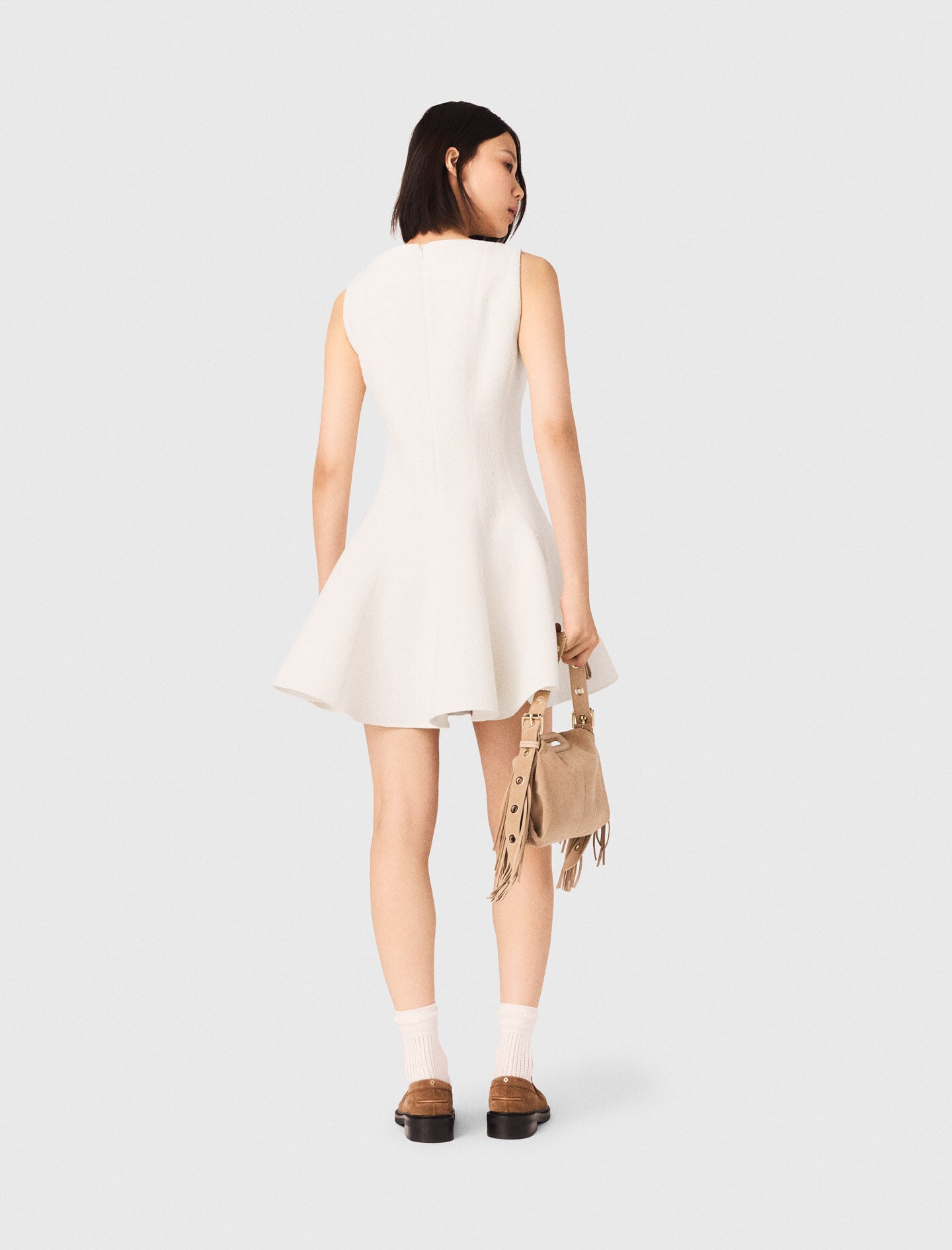 Maje Short flared tweed dress