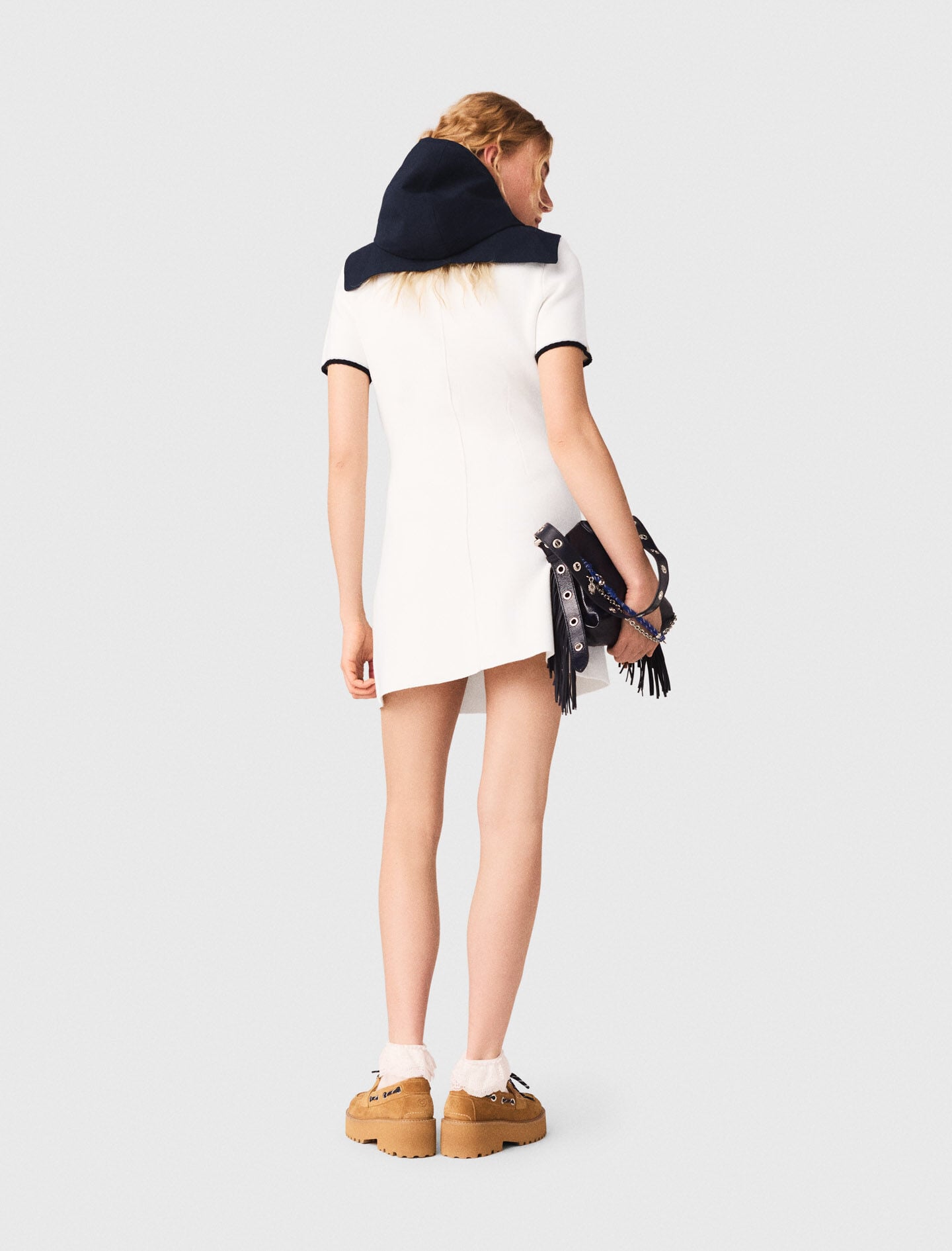 Maje Short dress with contrasting trim