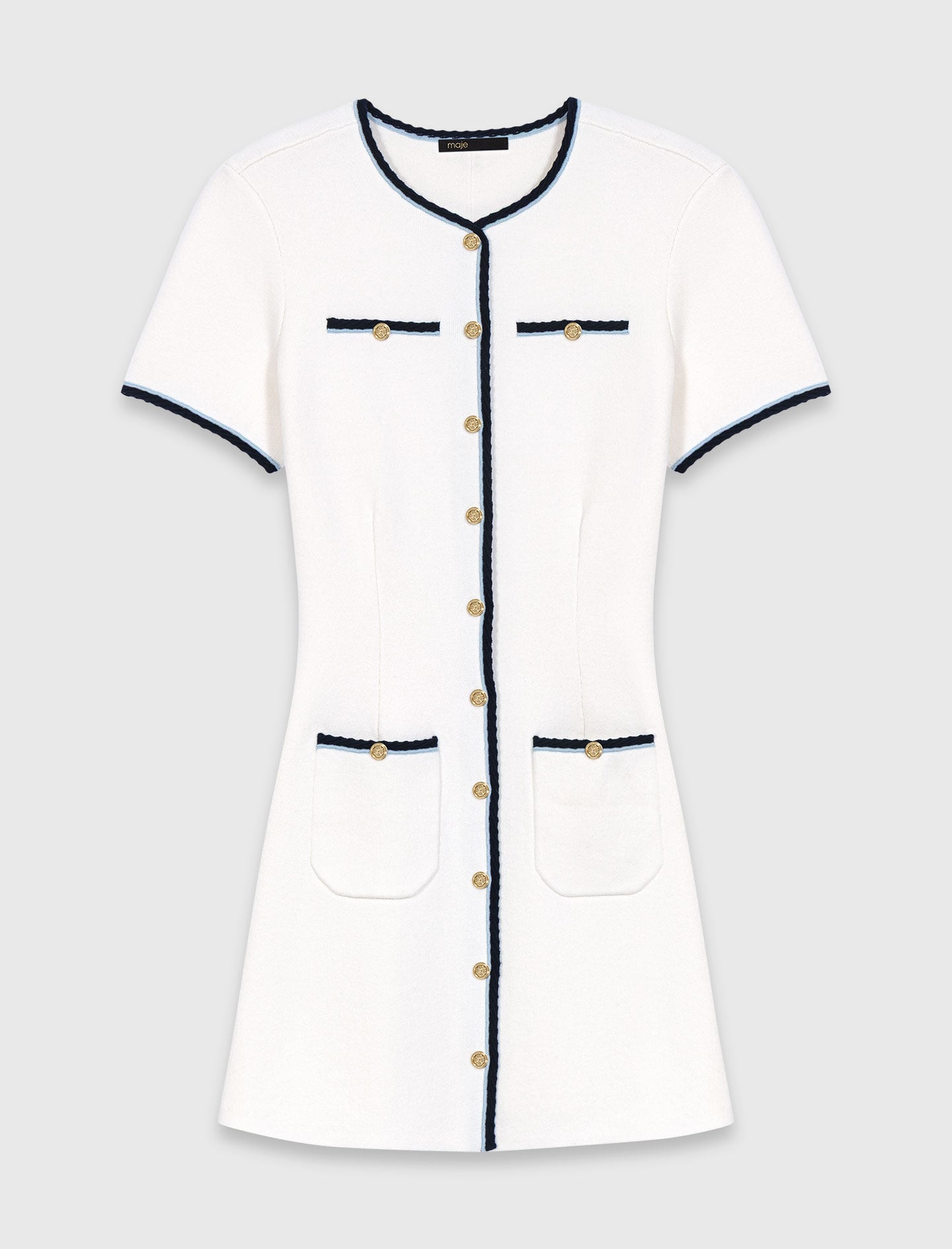Maje Short dress with contrasting trim