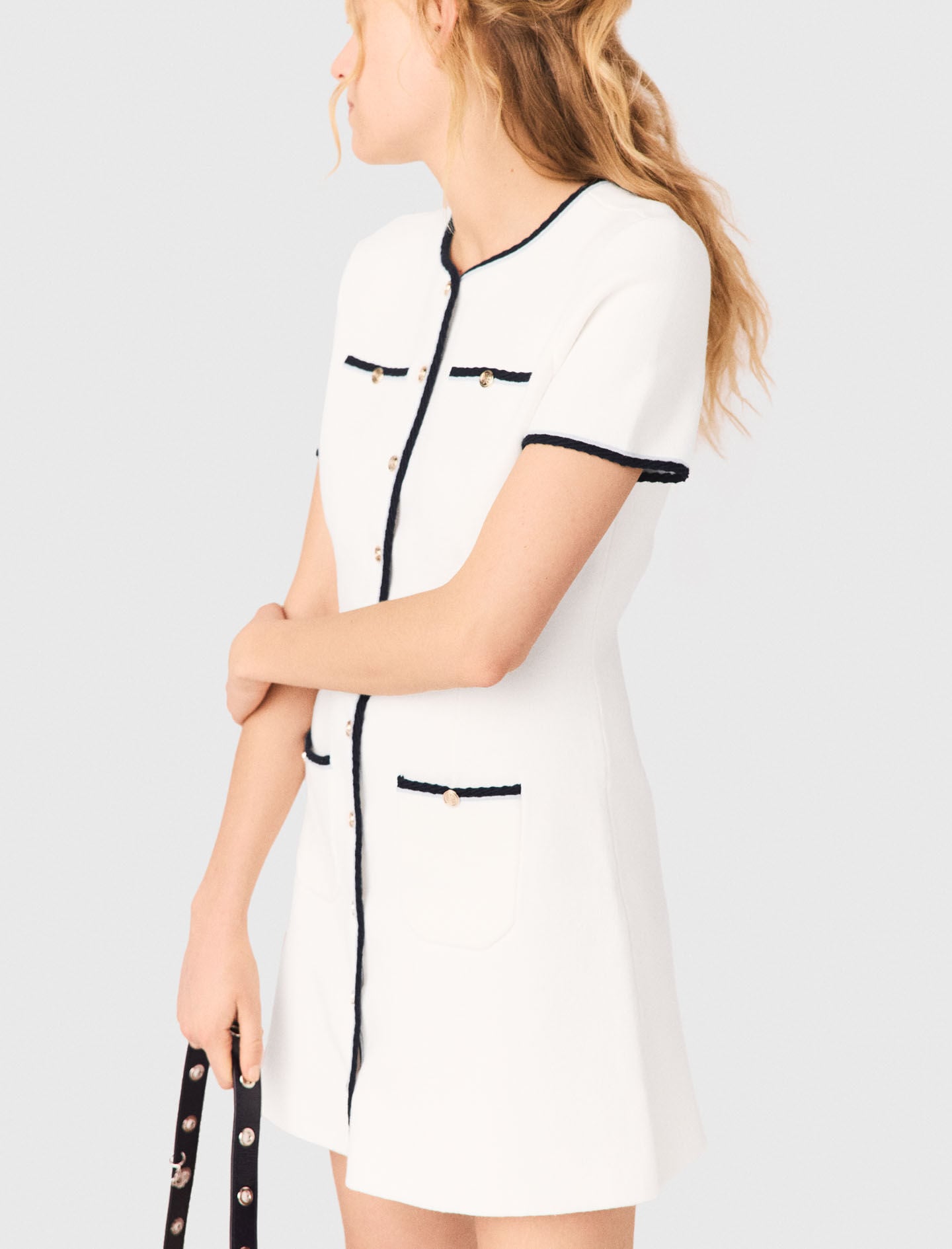 Maje Short dress with contrasting trim