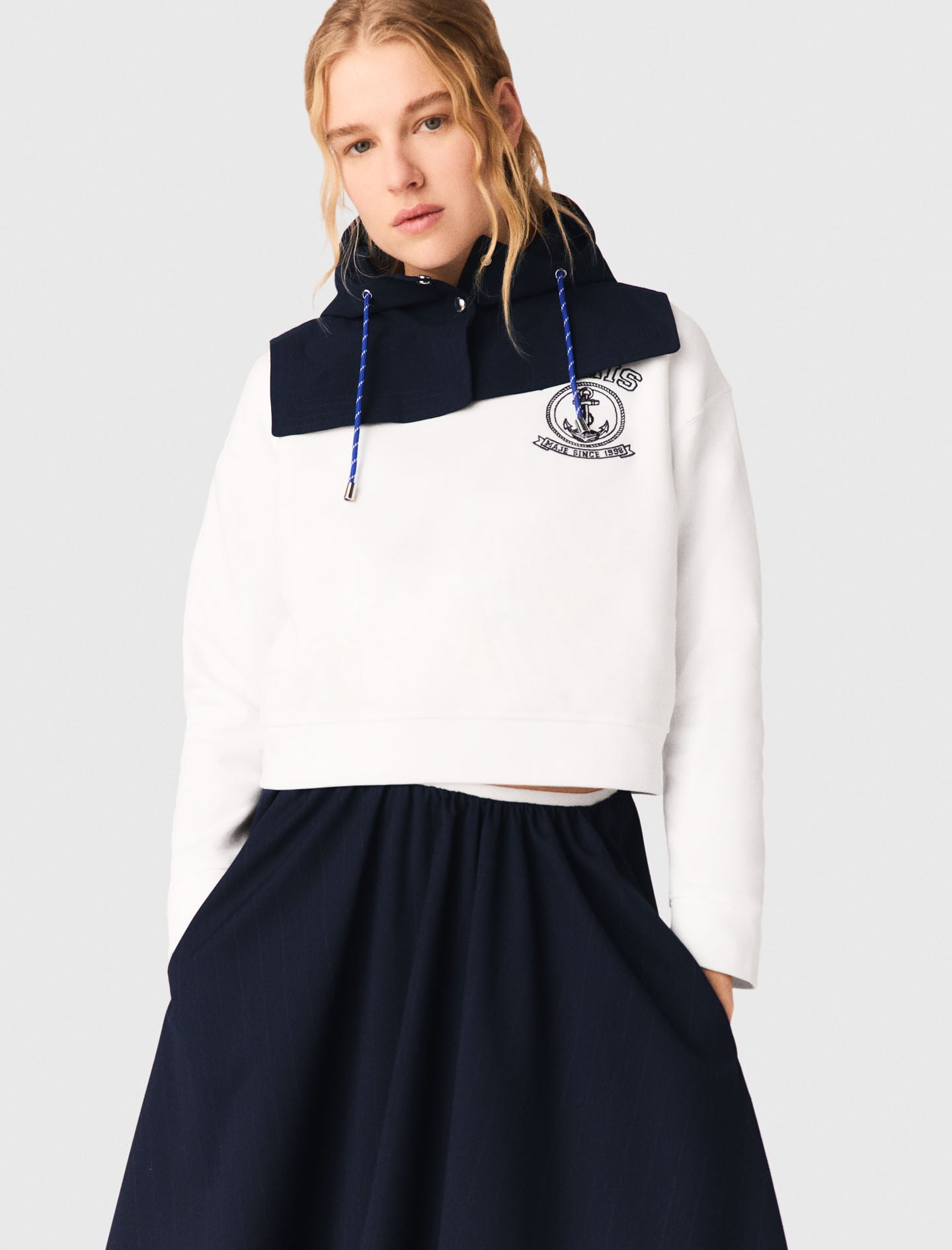 Maje Sailor print sweatshirt