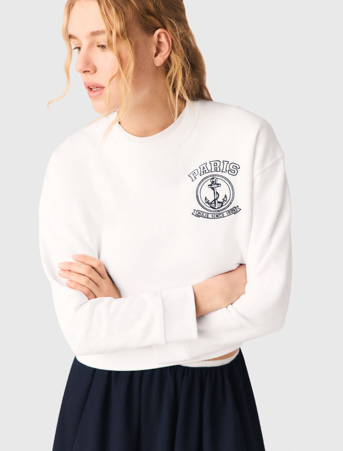Maje Sailor print sweatshirt