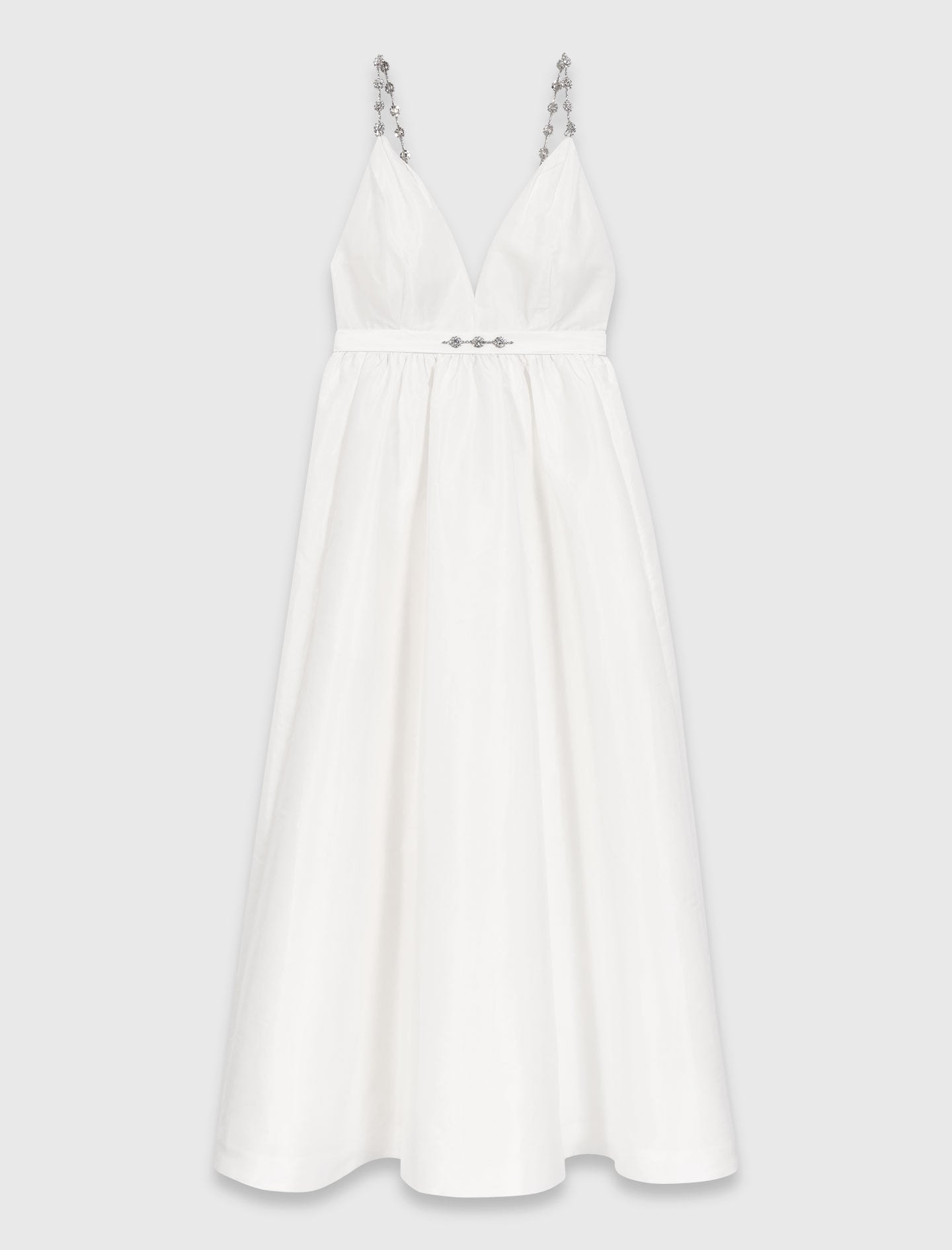 Maje Jewelled taffeta maxi dress