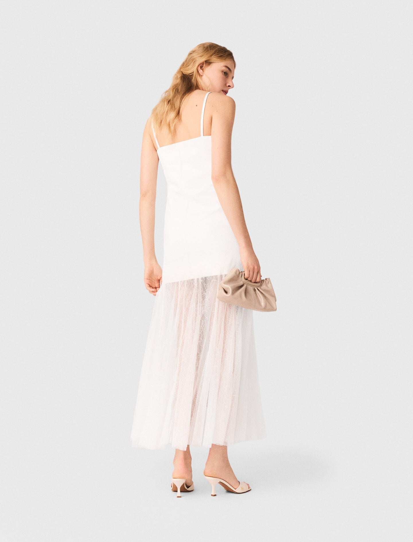 Maje Taffeta and lace dress