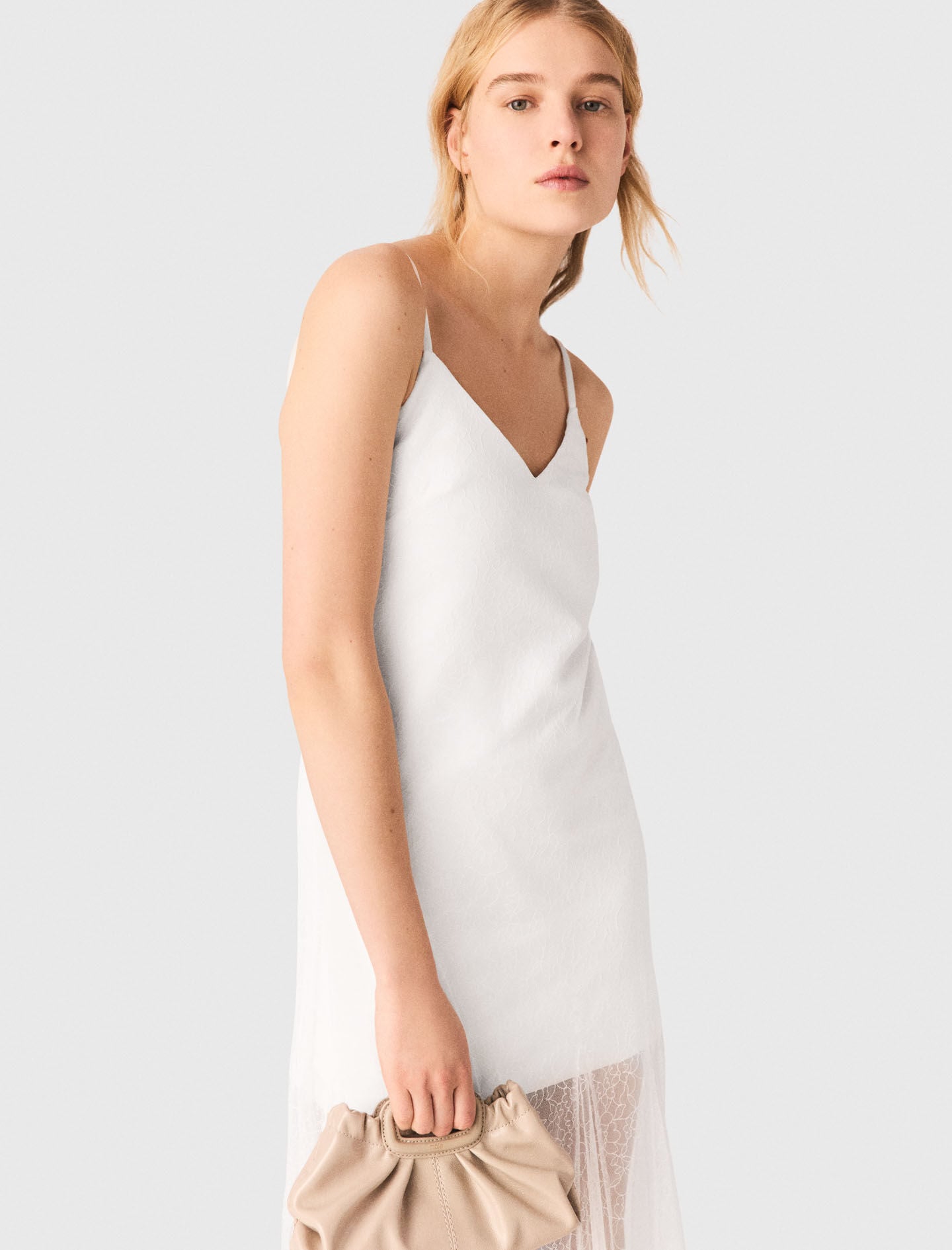 Maje Taffeta and lace dress