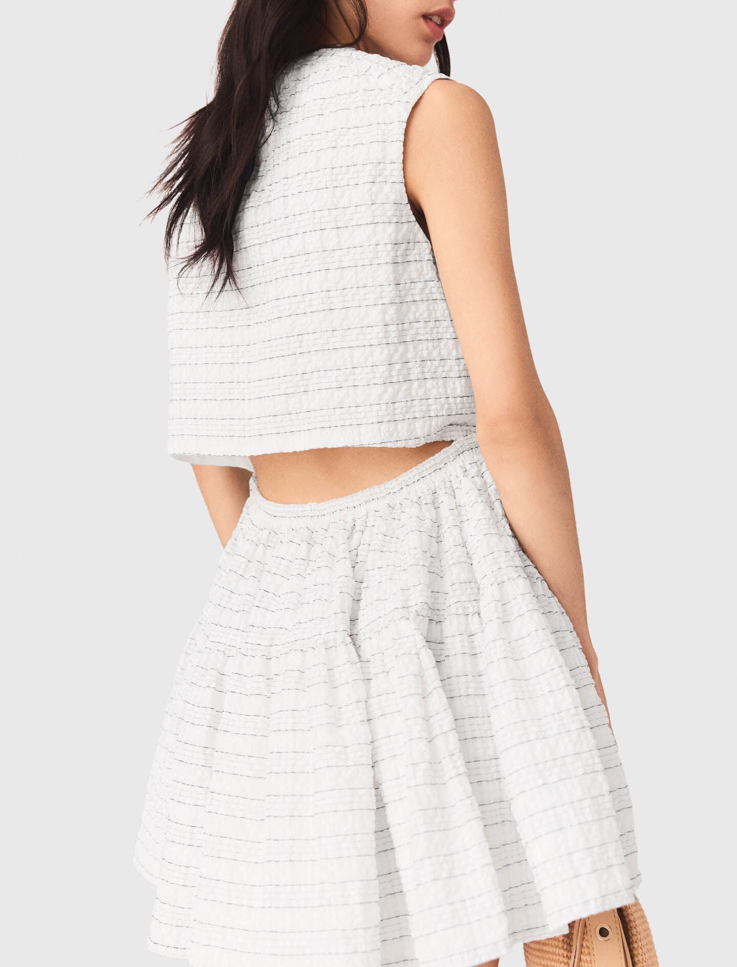 Maje Short flared open-back dress