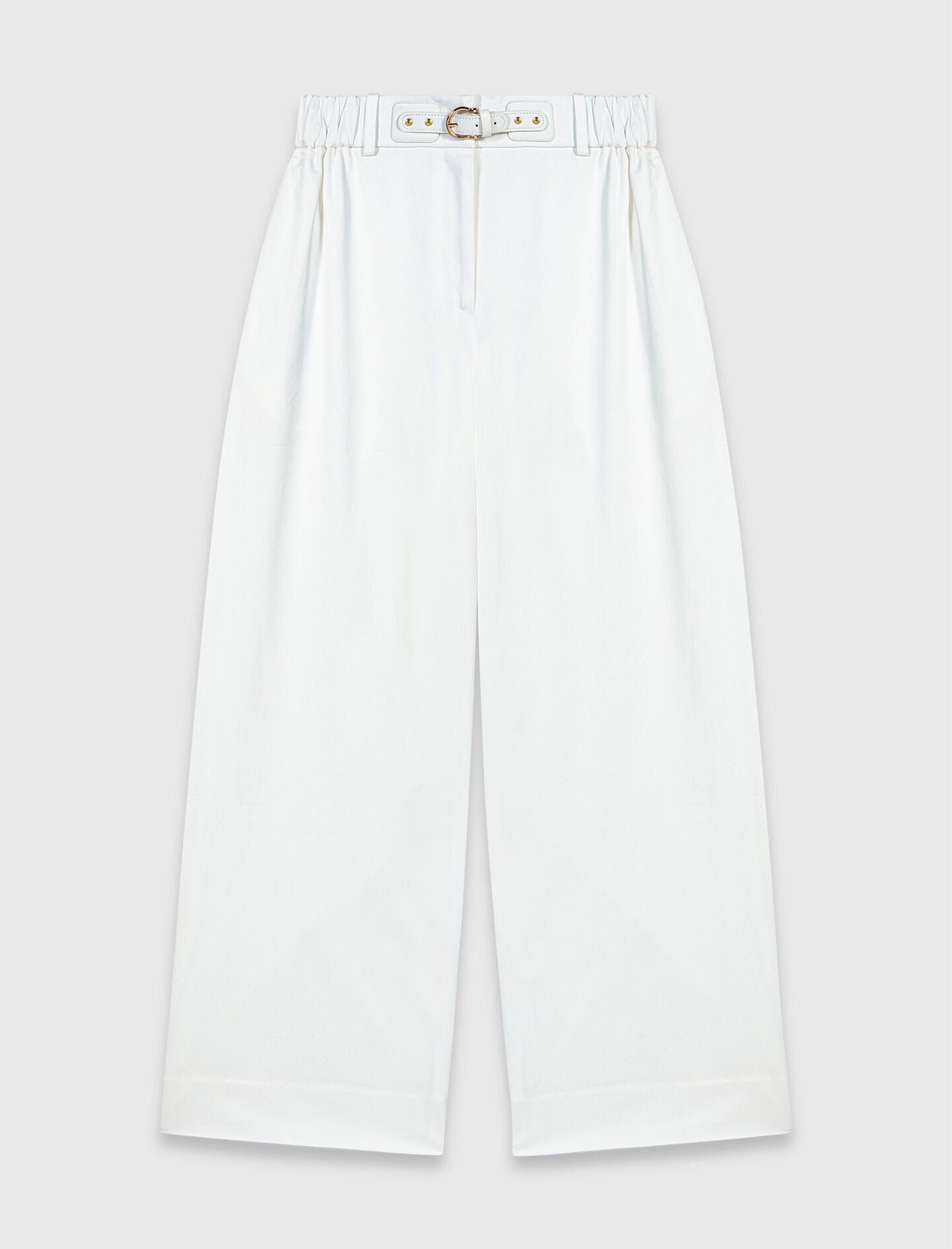 Maje Wide-leg cotton trousers