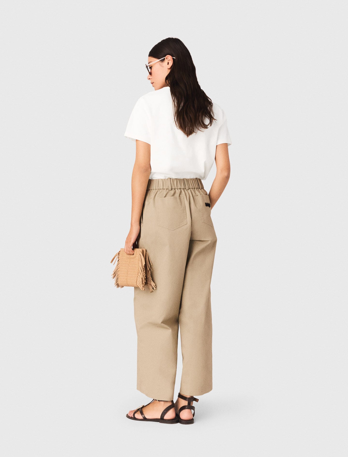 Maje T-shirt with small embroidered logo