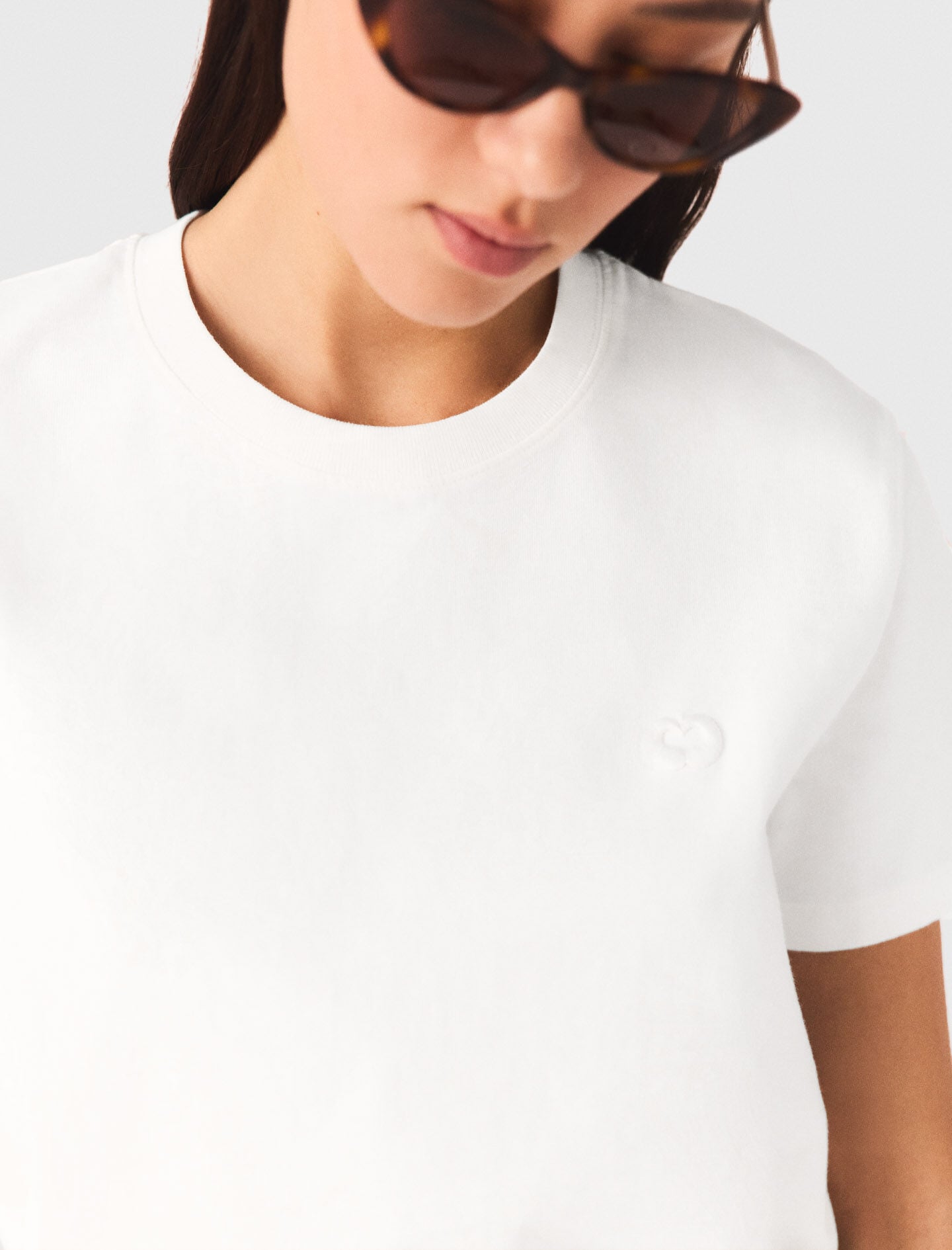 Maje T-shirt with small embroidered logo