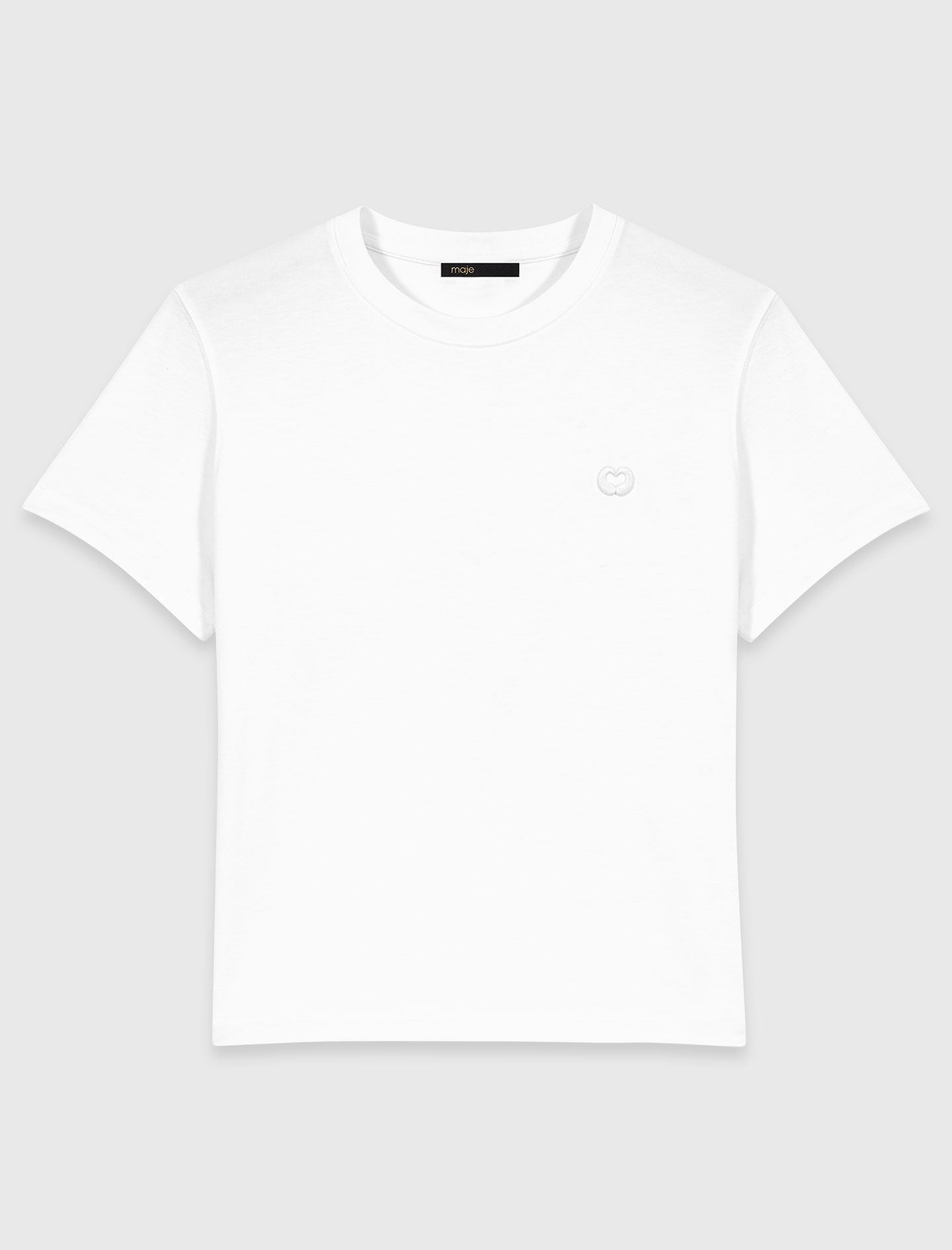 Maje T-shirt with small embroidered logo