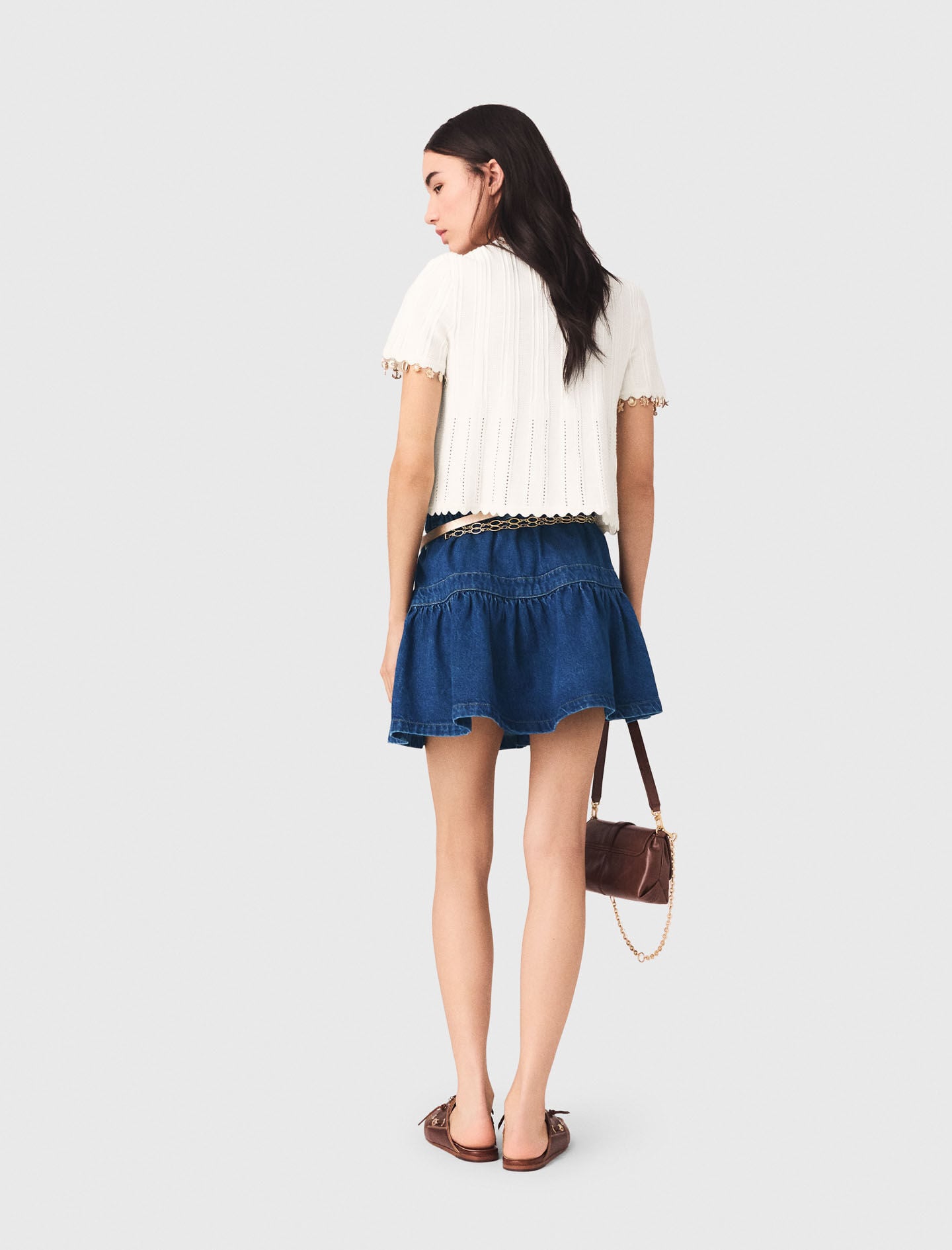 Maje Gold jewellery cardigan