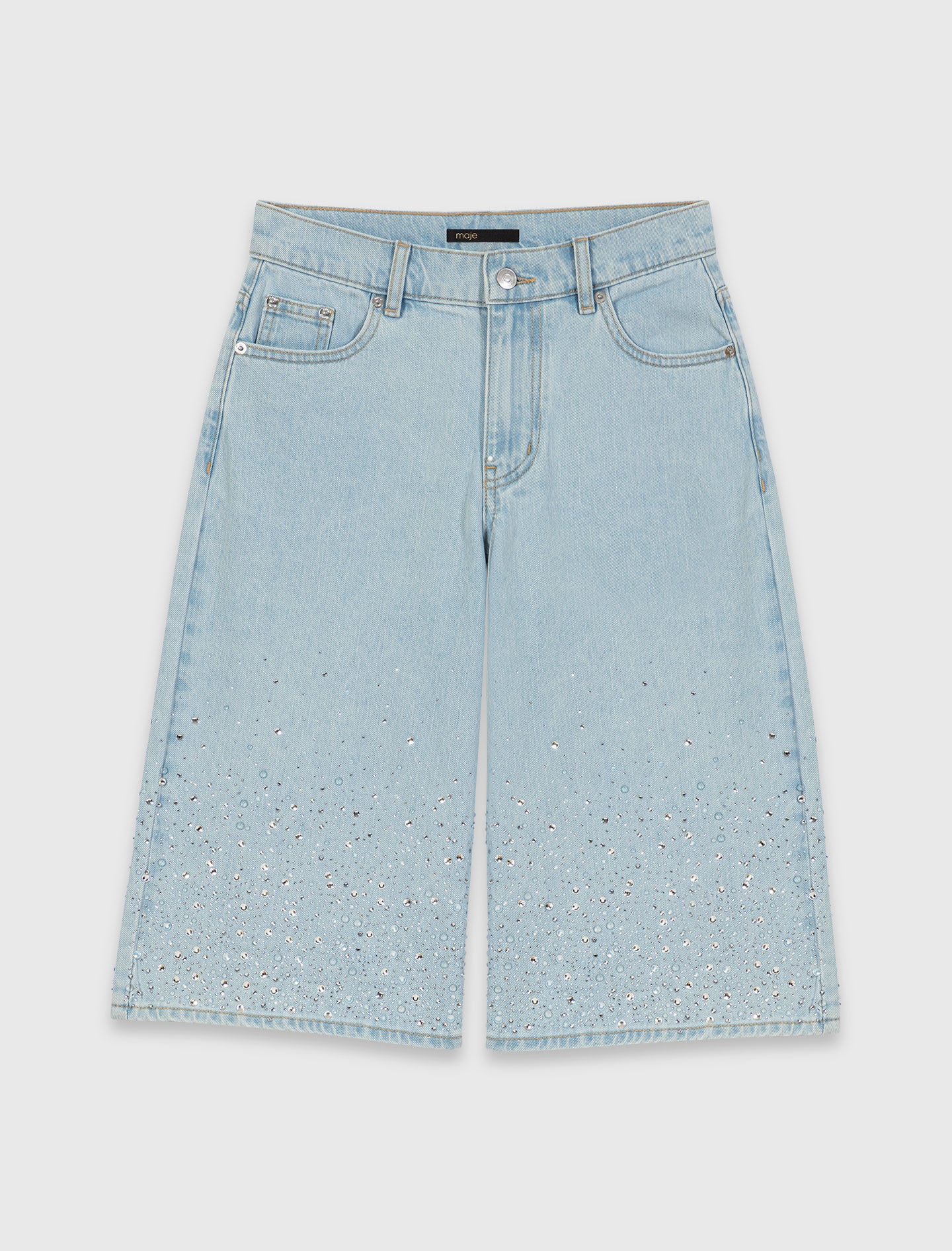 Maje Rhinestone Bermuda shorts