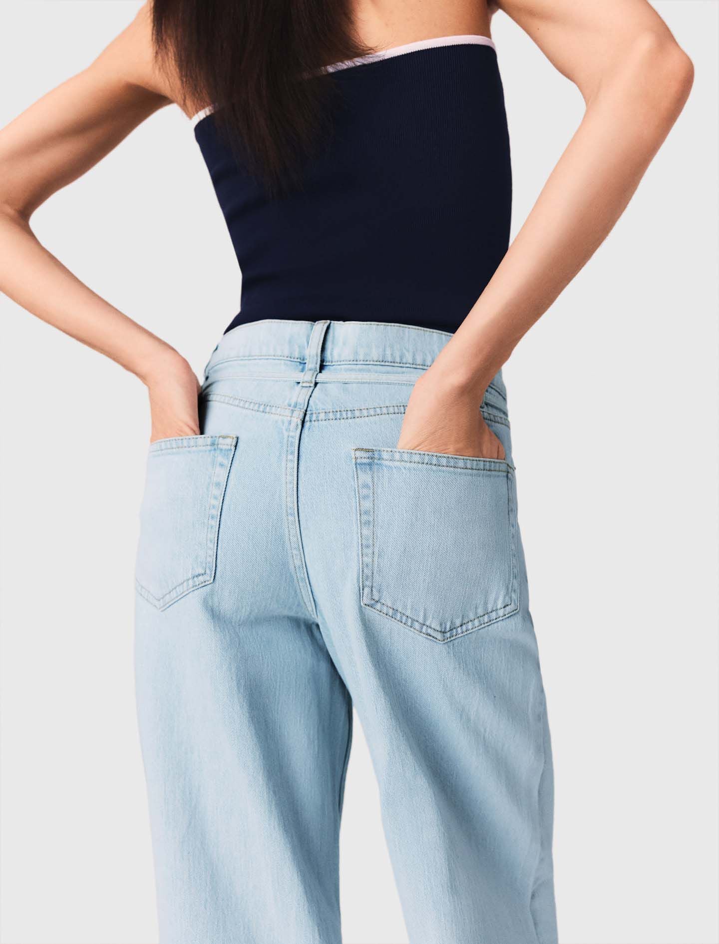 Maje Wide-leg rhinestone jeans