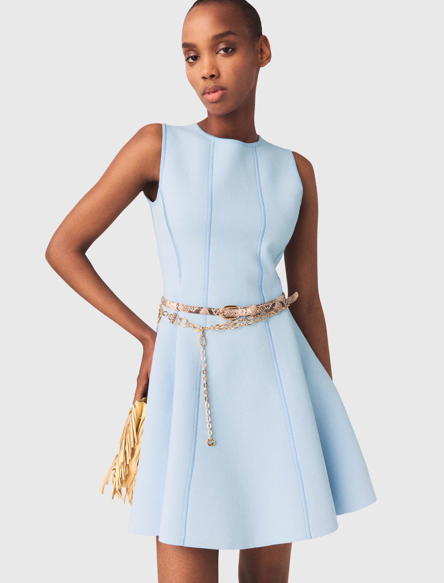 Maje Skater dress with jewelled bows