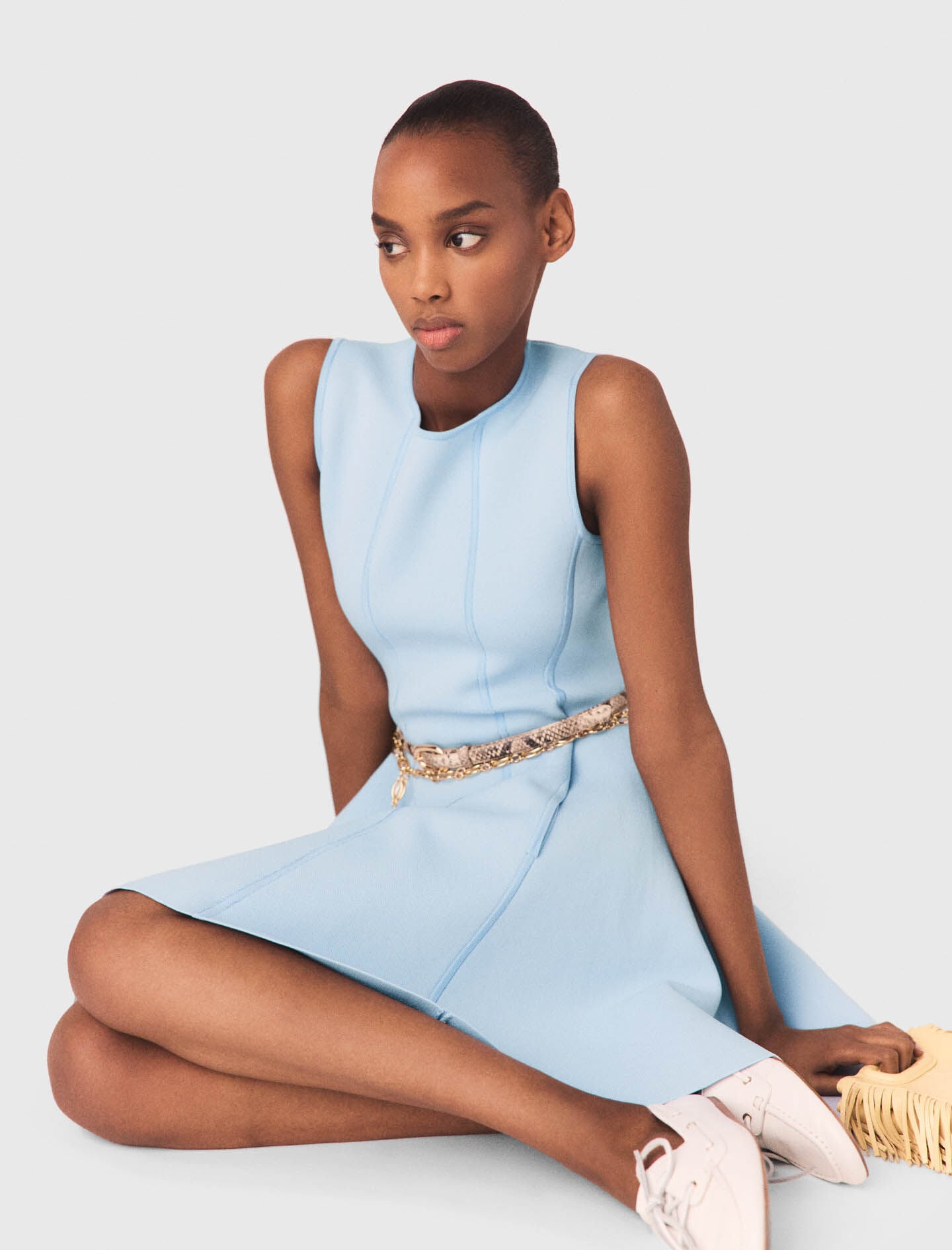 Maje Skater dress with jewelled bows