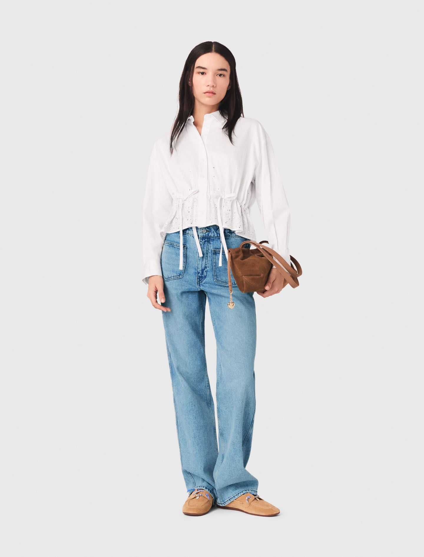 Maje Straight jeans with chains