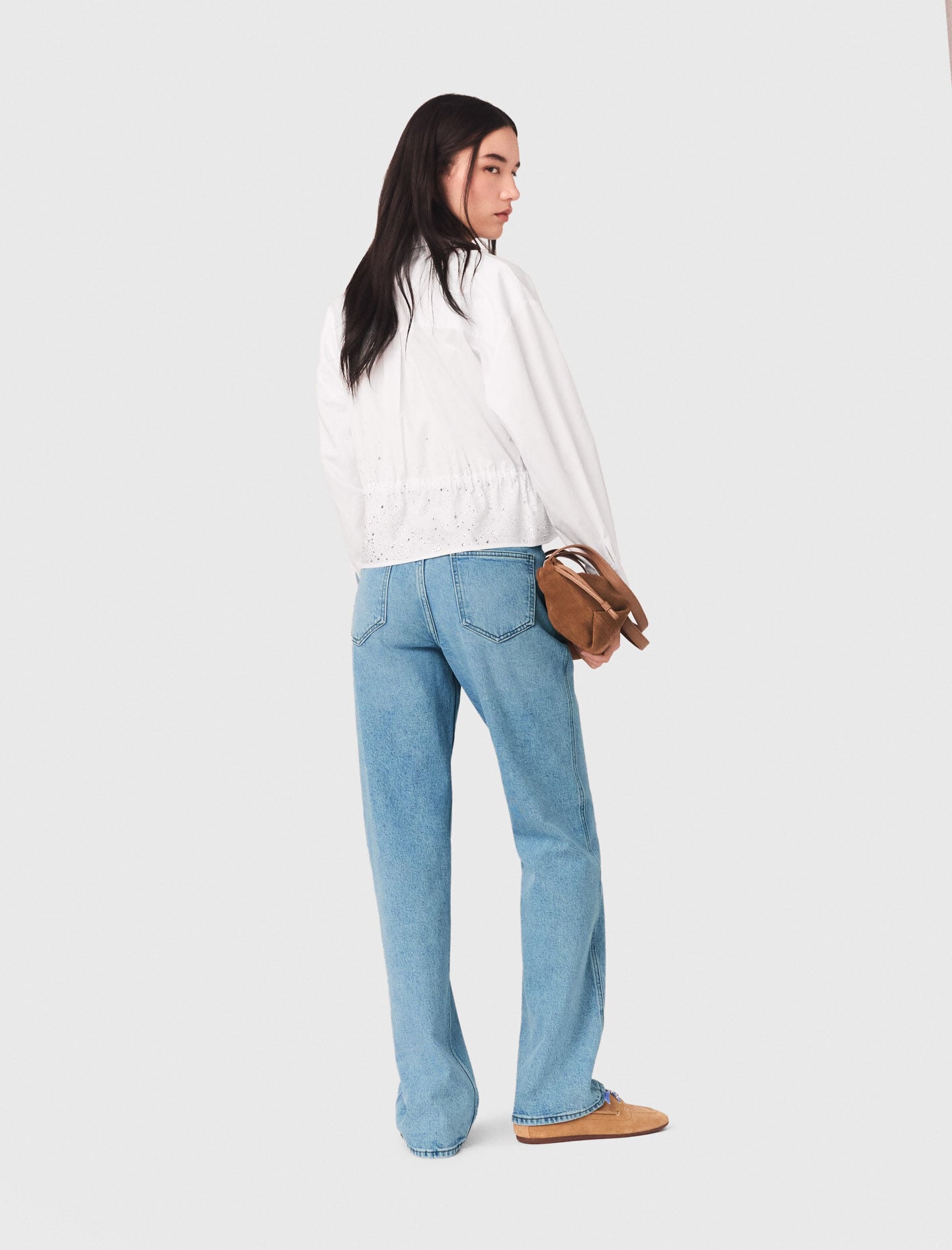 Maje Straight jeans with chains