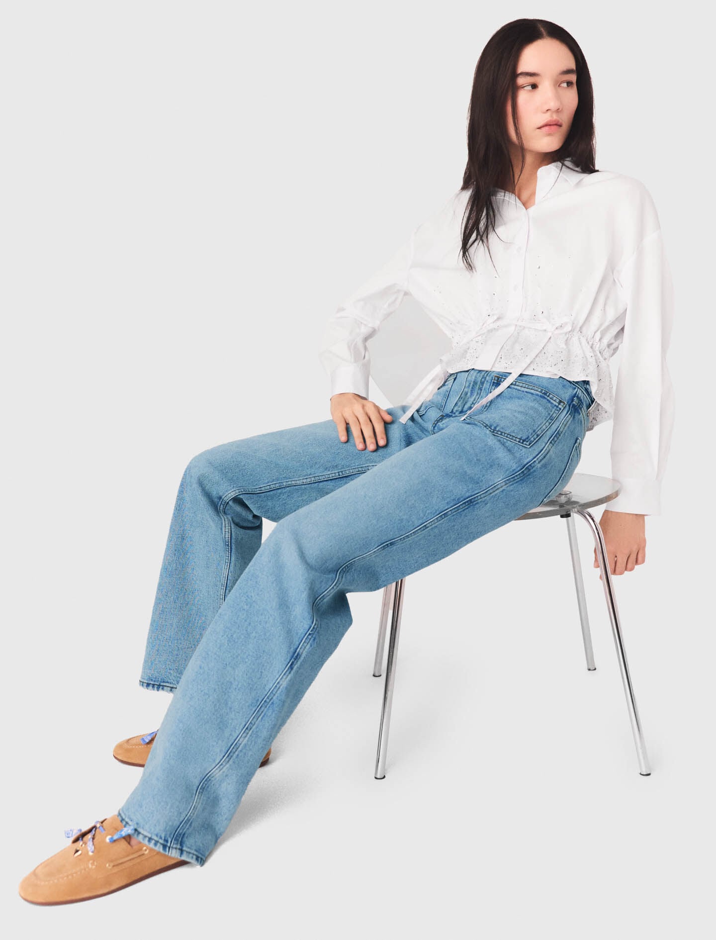Maje Straight jeans with chains