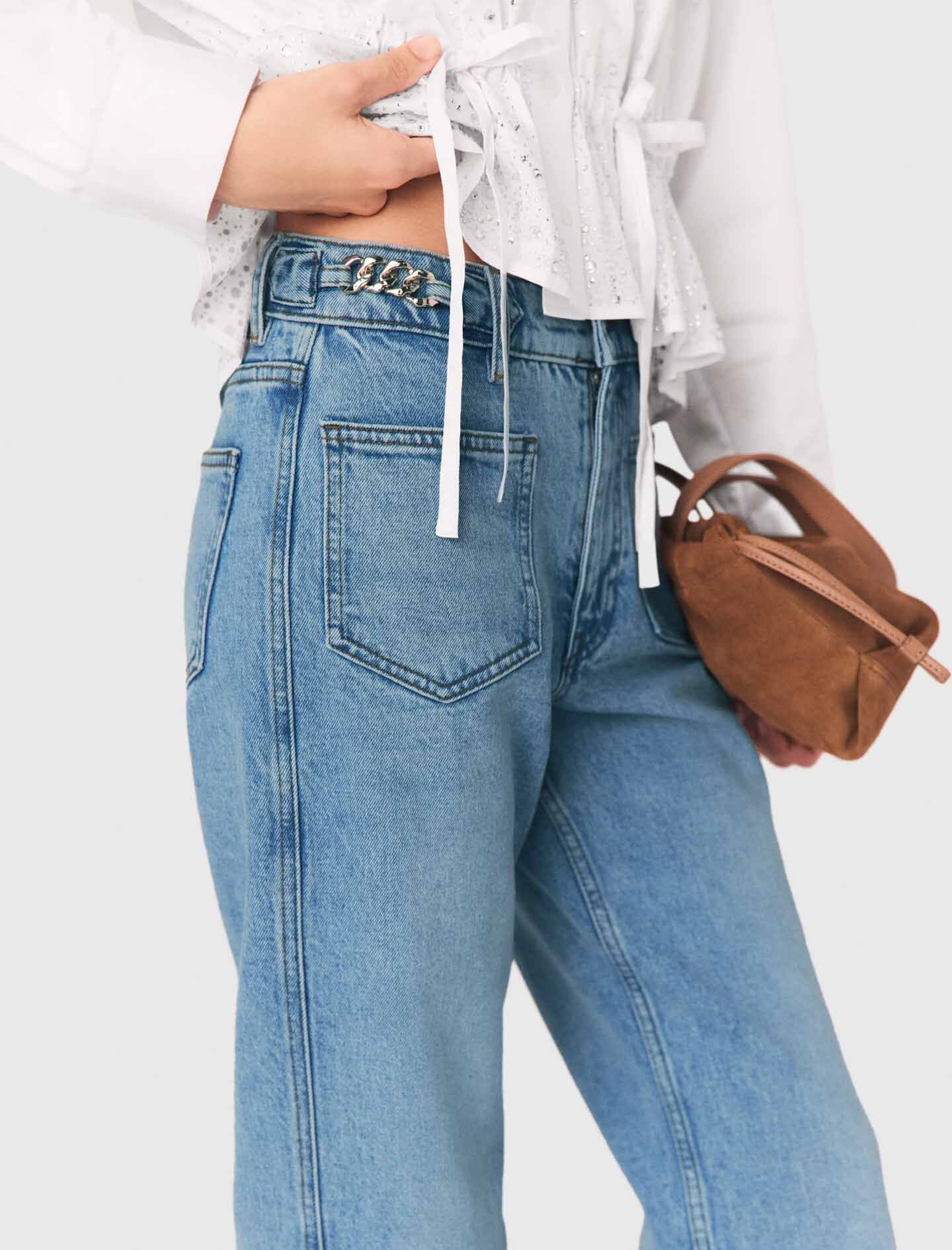 Maje Straight jeans with chains