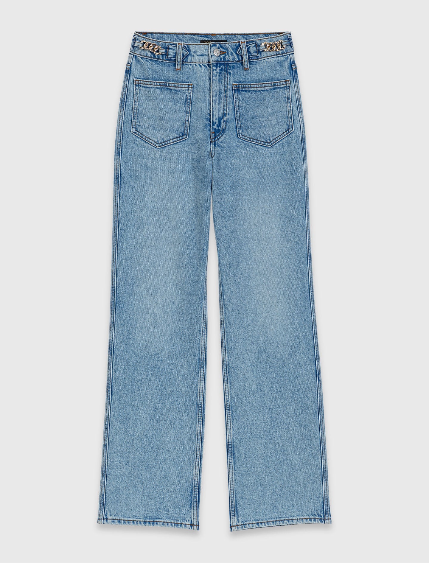 Maje Straight jeans with chains