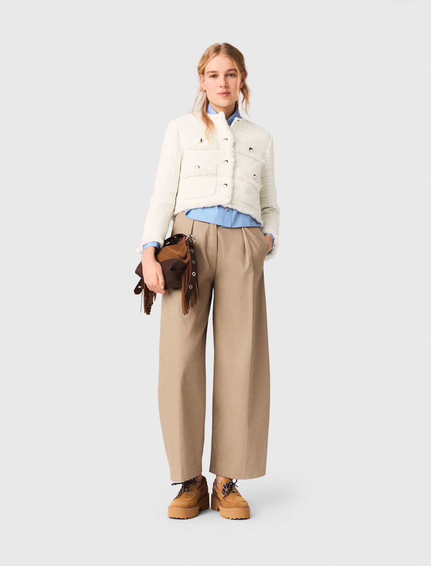 Maje Cropped tweed jacket