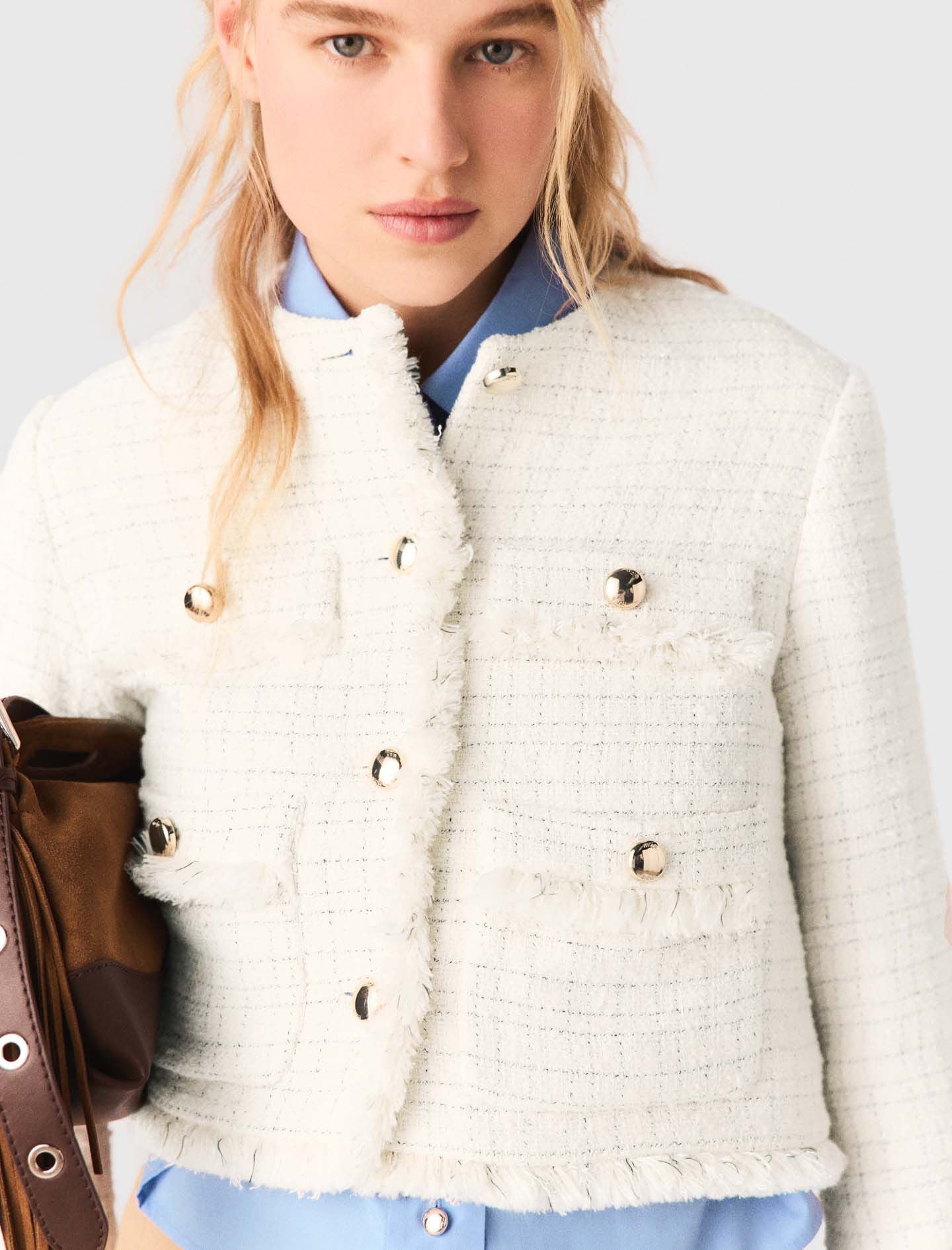 Maje Cropped tweed jacket