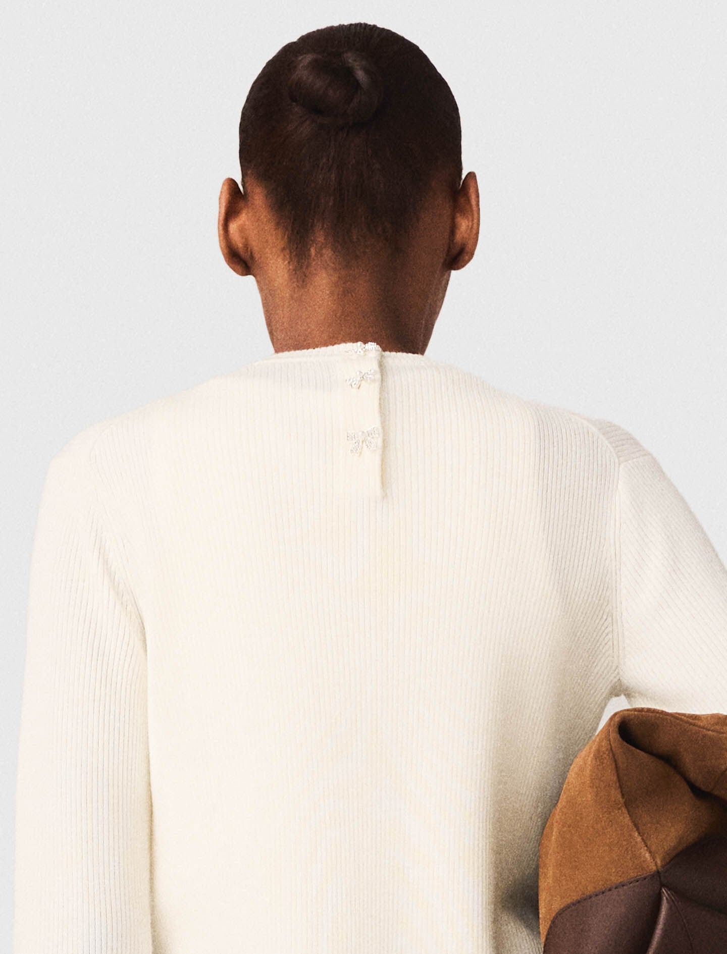 Maje Sweater with jewelled buttons