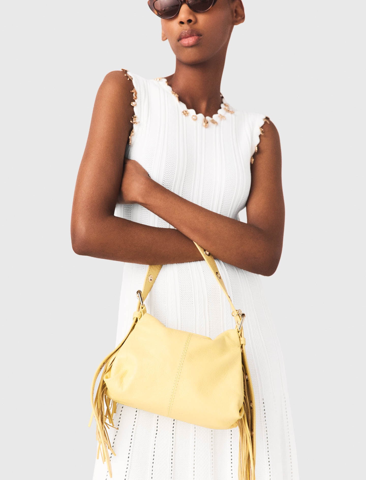 Maje Matte crackle Miss M mini bag
