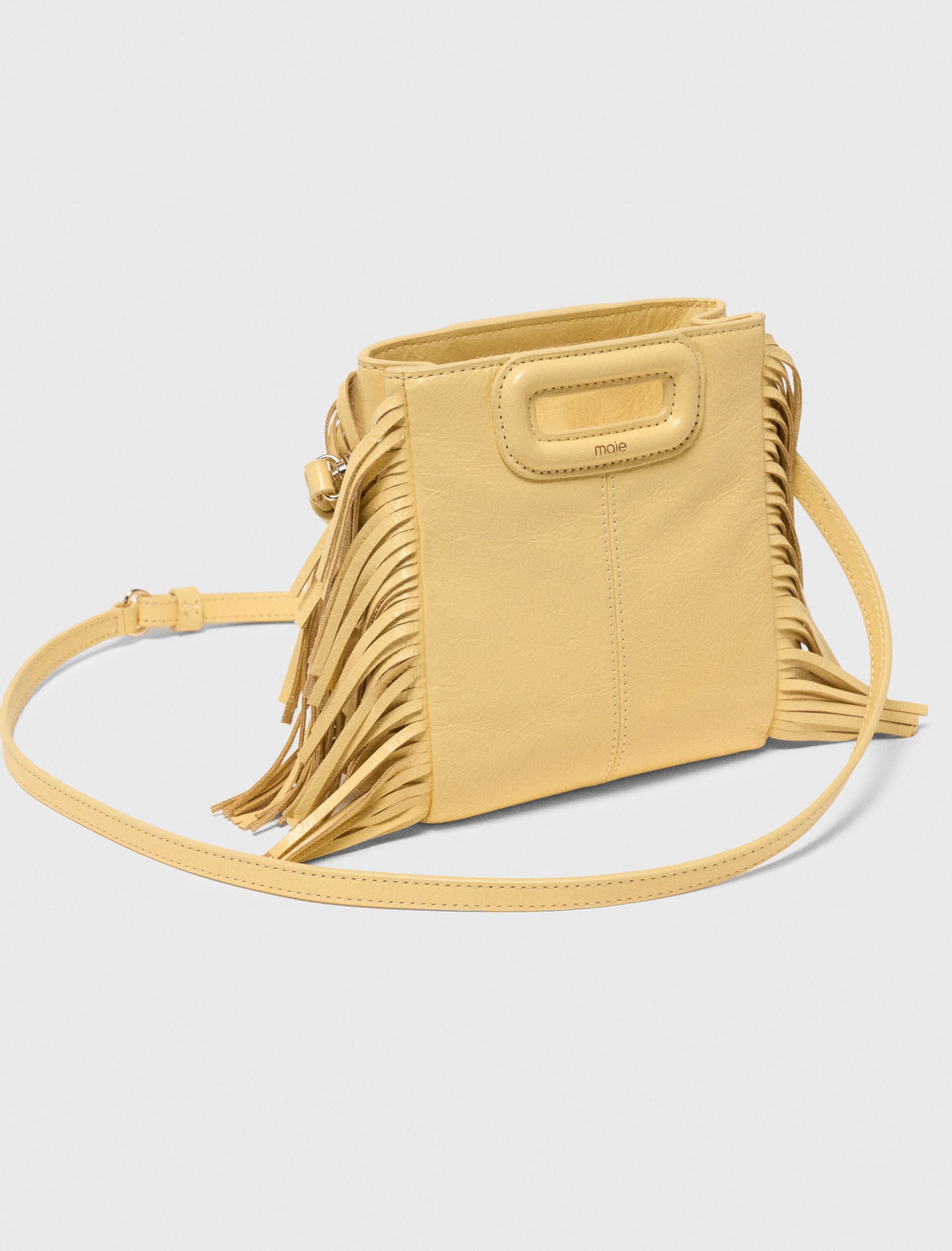 Maje Matte crackled leather M Mini bag