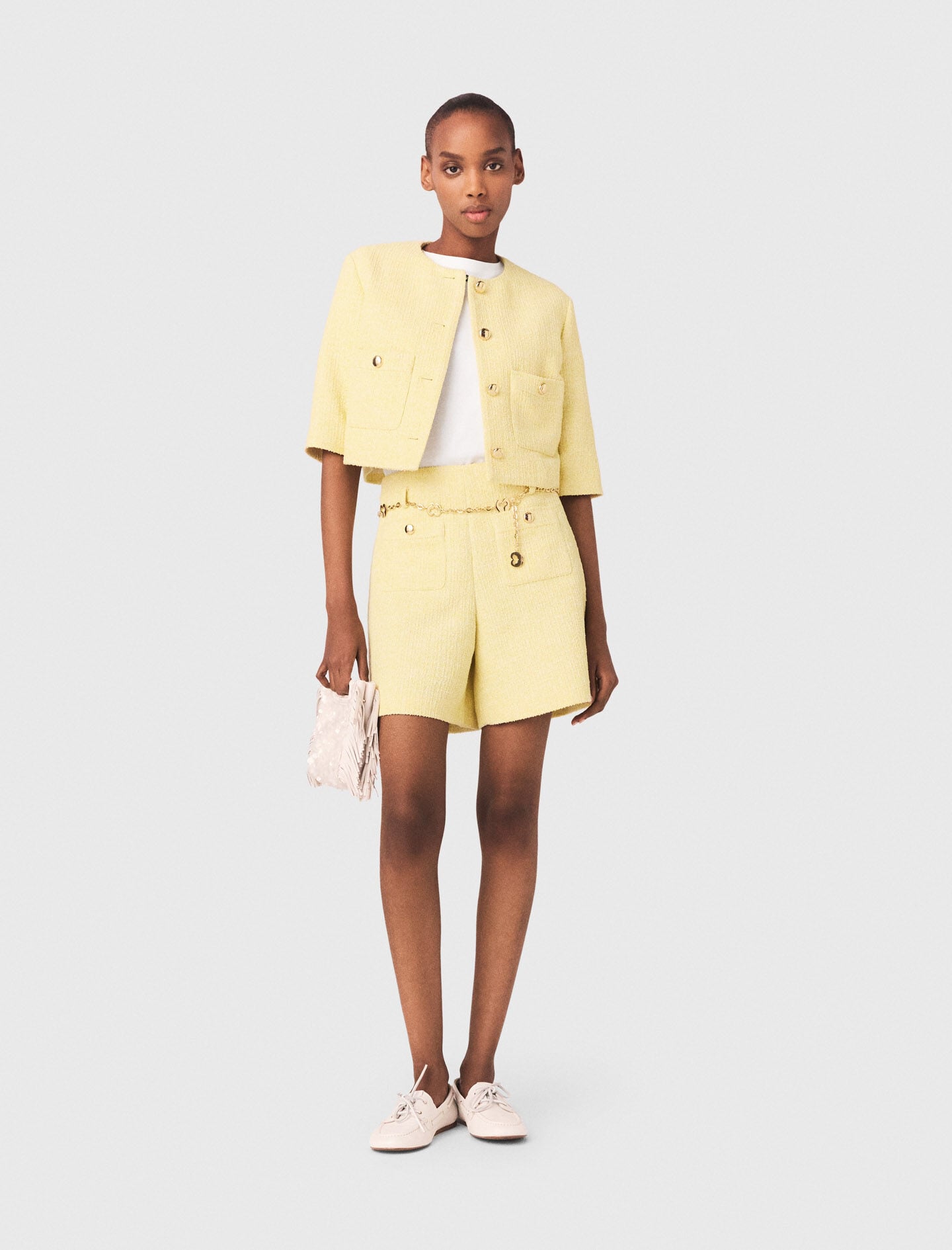 Maje Tweed shorts