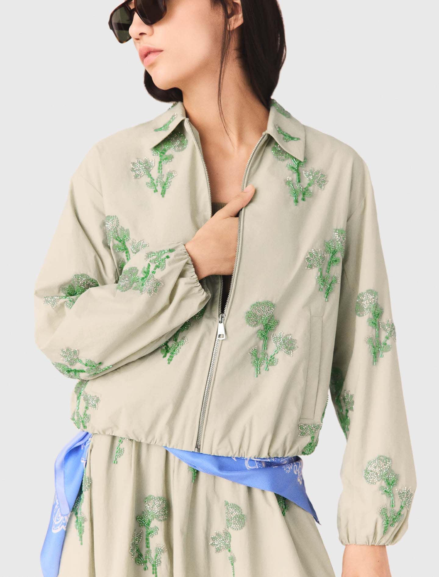 Maje Beaded technical jacket