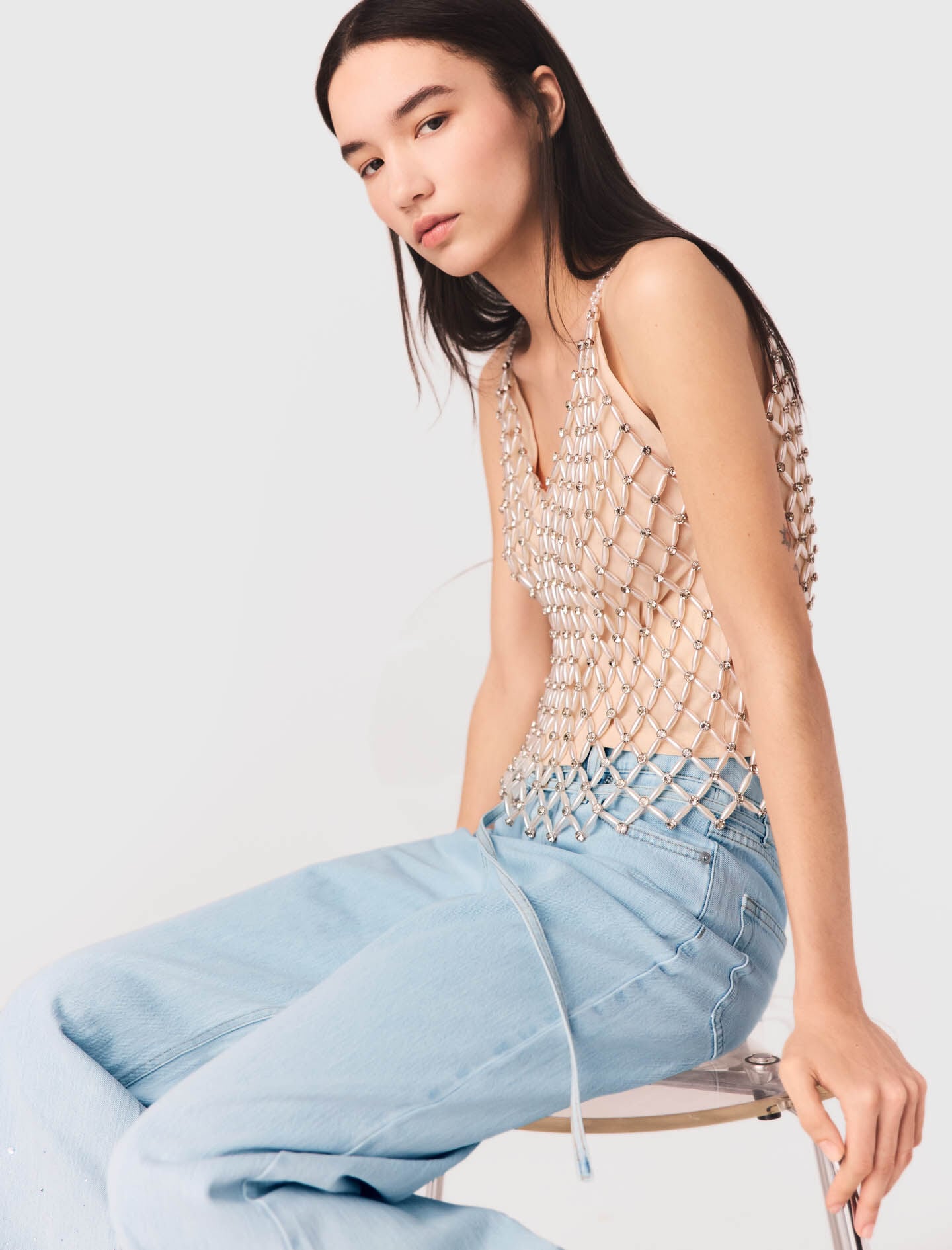 Maje Beaded top with lining
