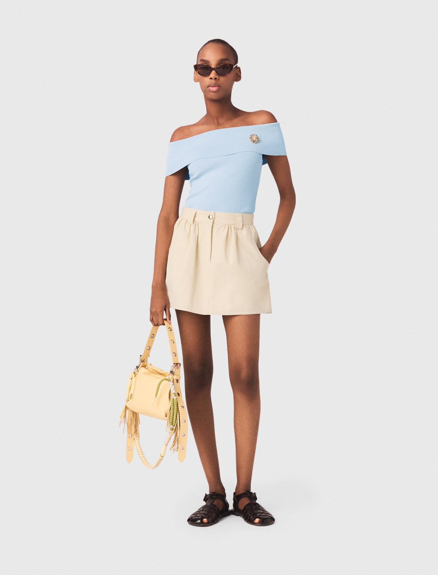 Maje Cotton skort