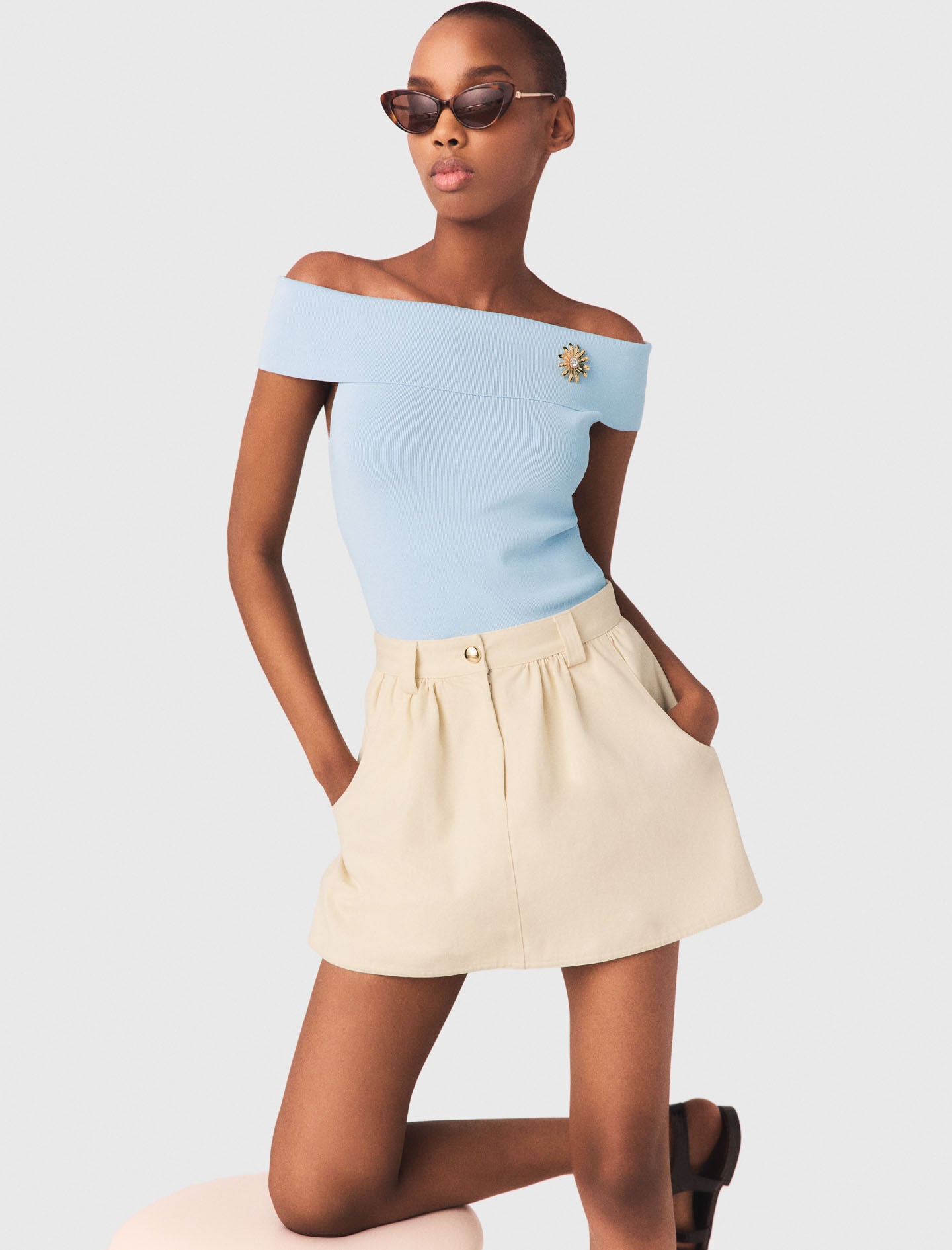 Maje Cotton skort