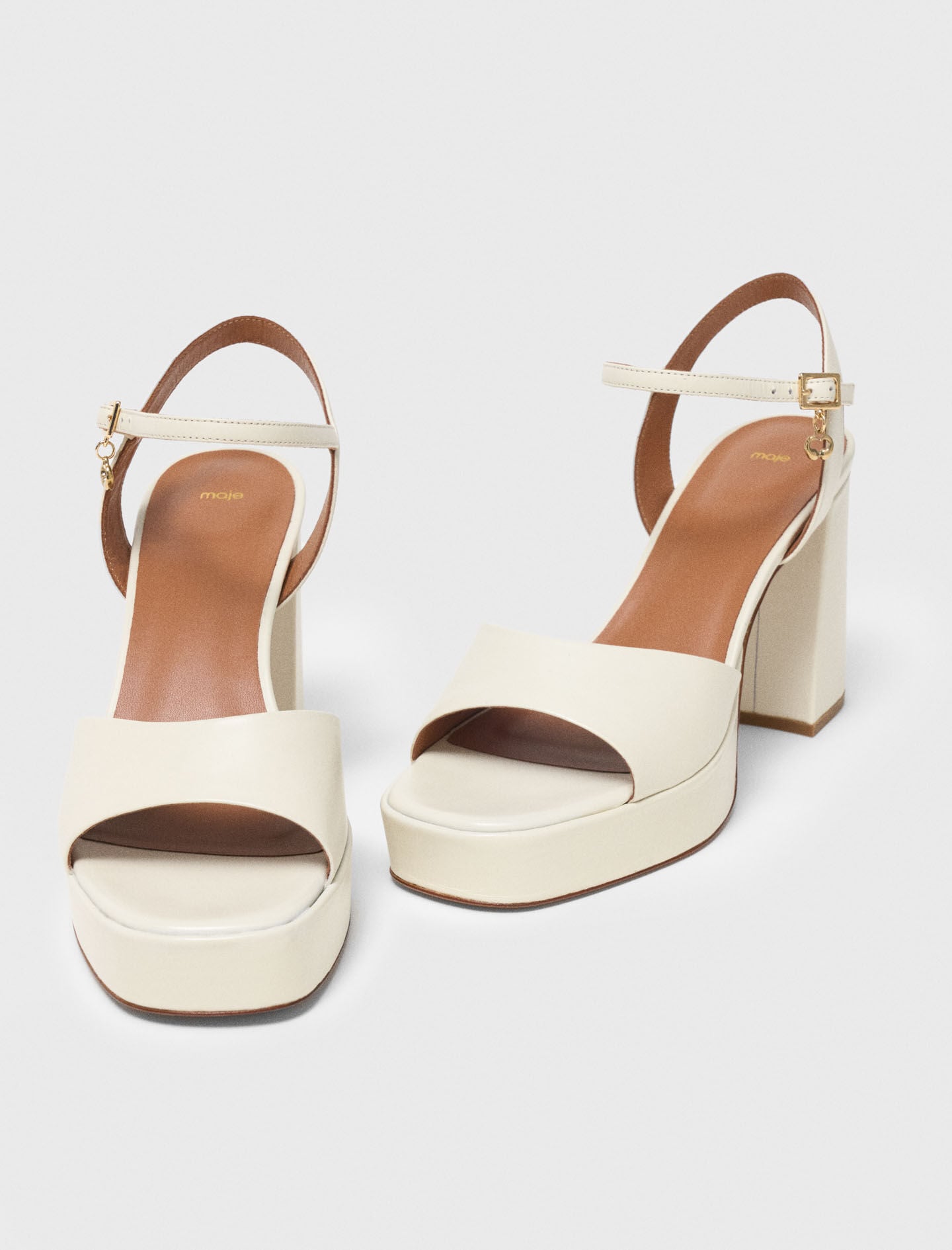 Maje Leather platform sandals