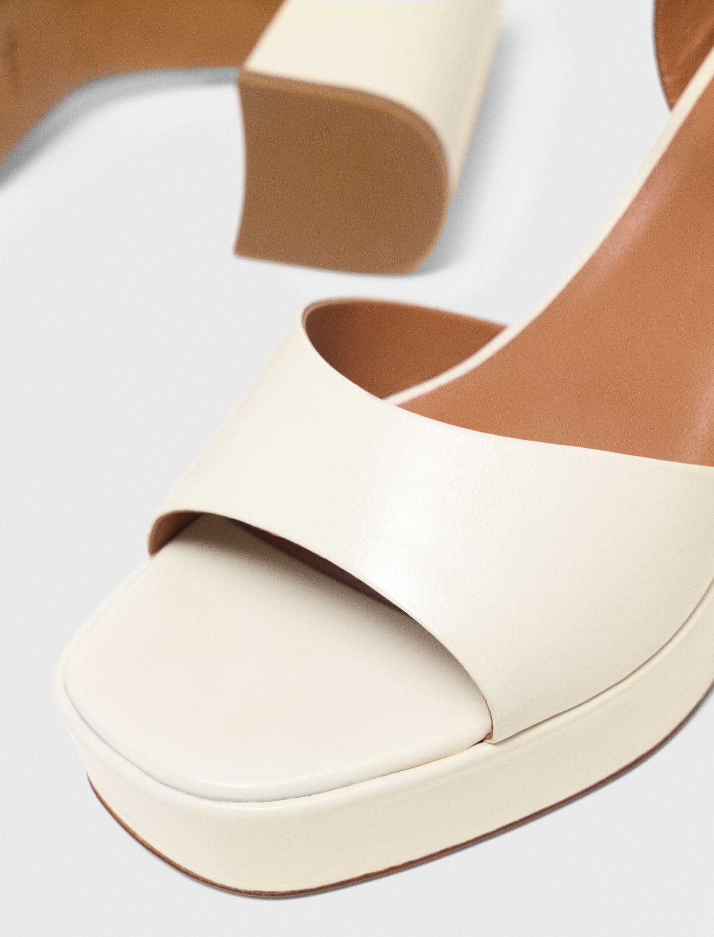 Maje Leather platform sandals