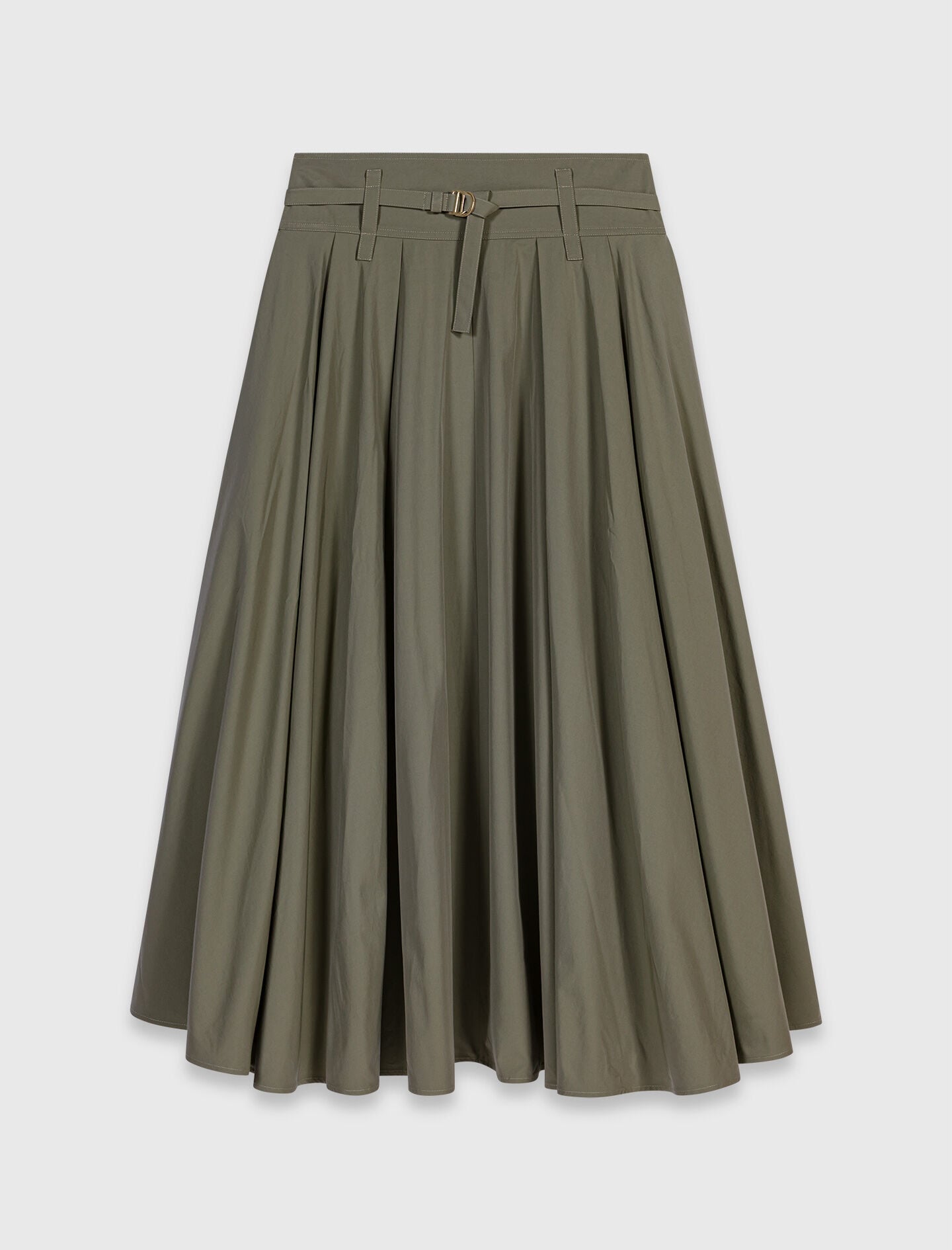 Maje Cotton pleated maxi skirt