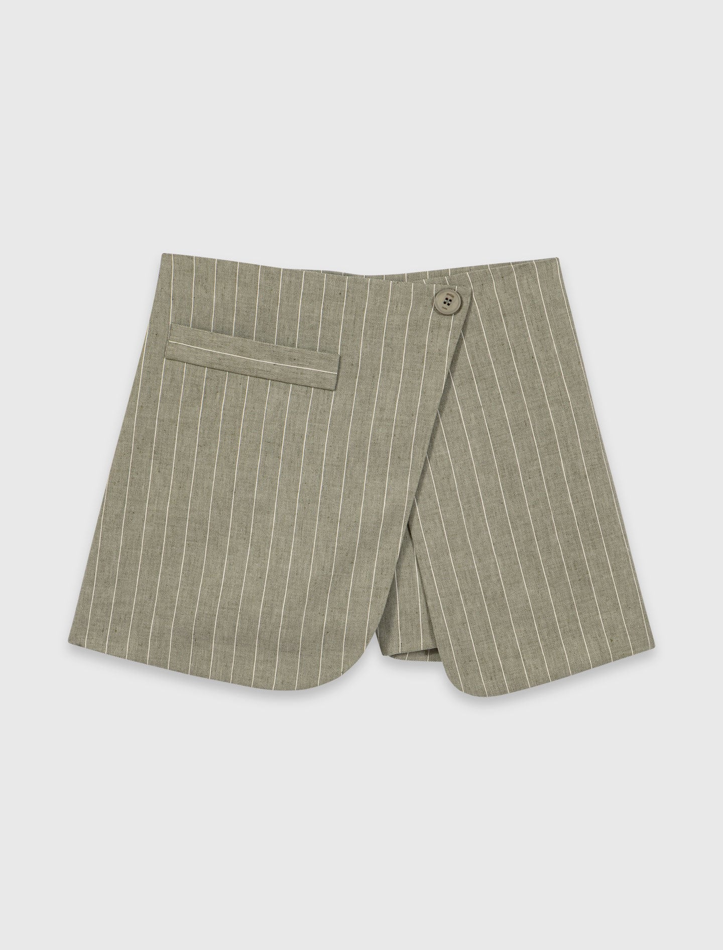 Maje Layered linen blend shorts