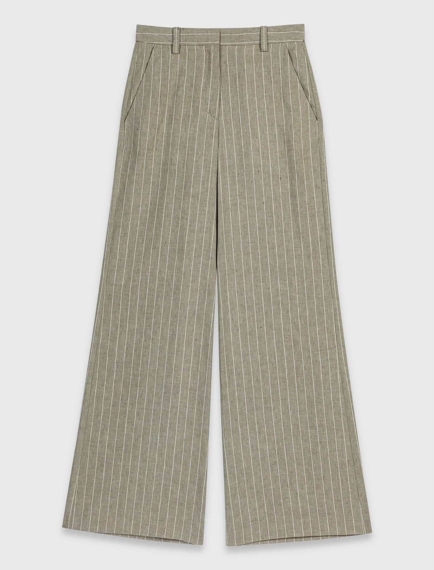 Maje Linen-blend suit trousers