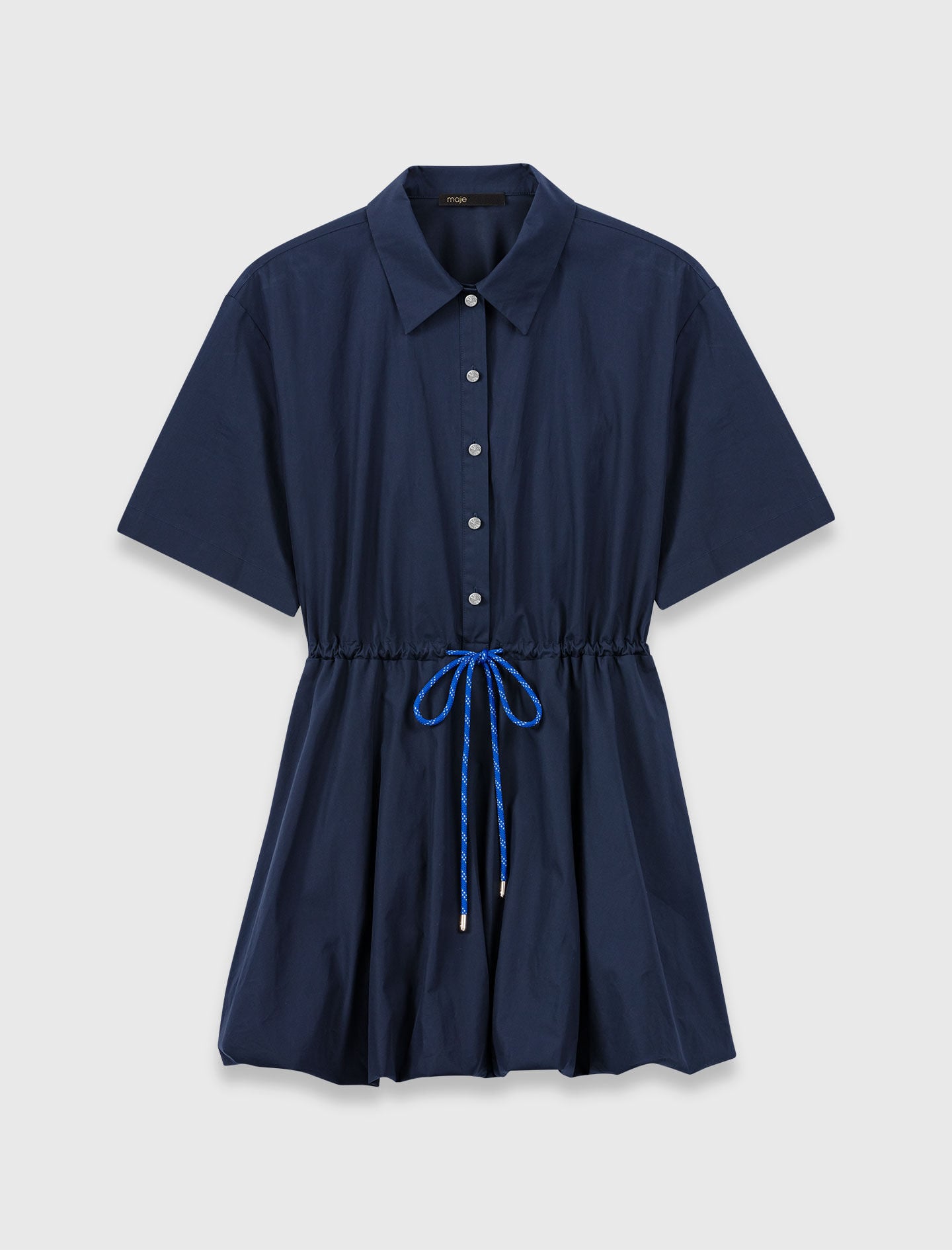 Maje Short-sleeved cotton bubble dress