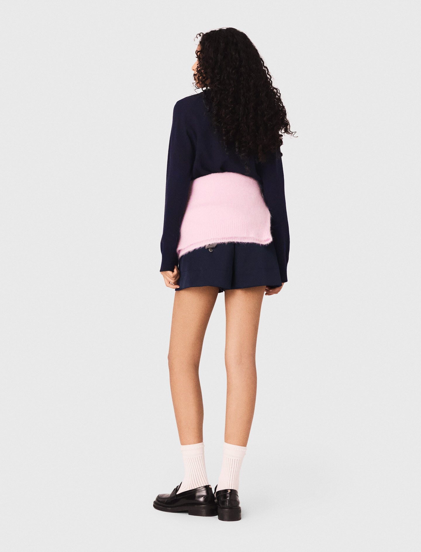 Maje Round neck slogan sweater