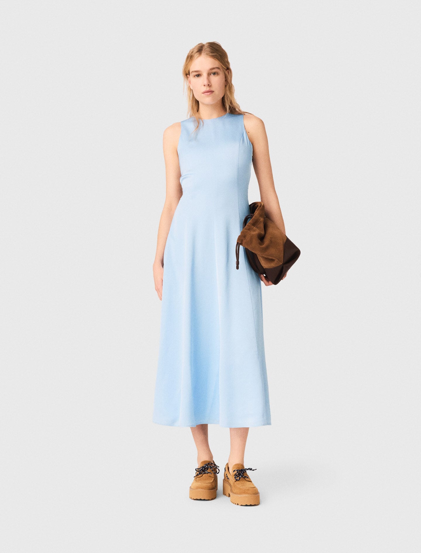 Maje Open-back maxi dress