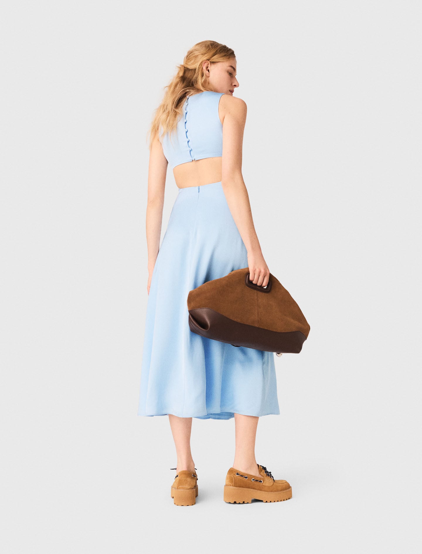 Maje Open-back maxi dress