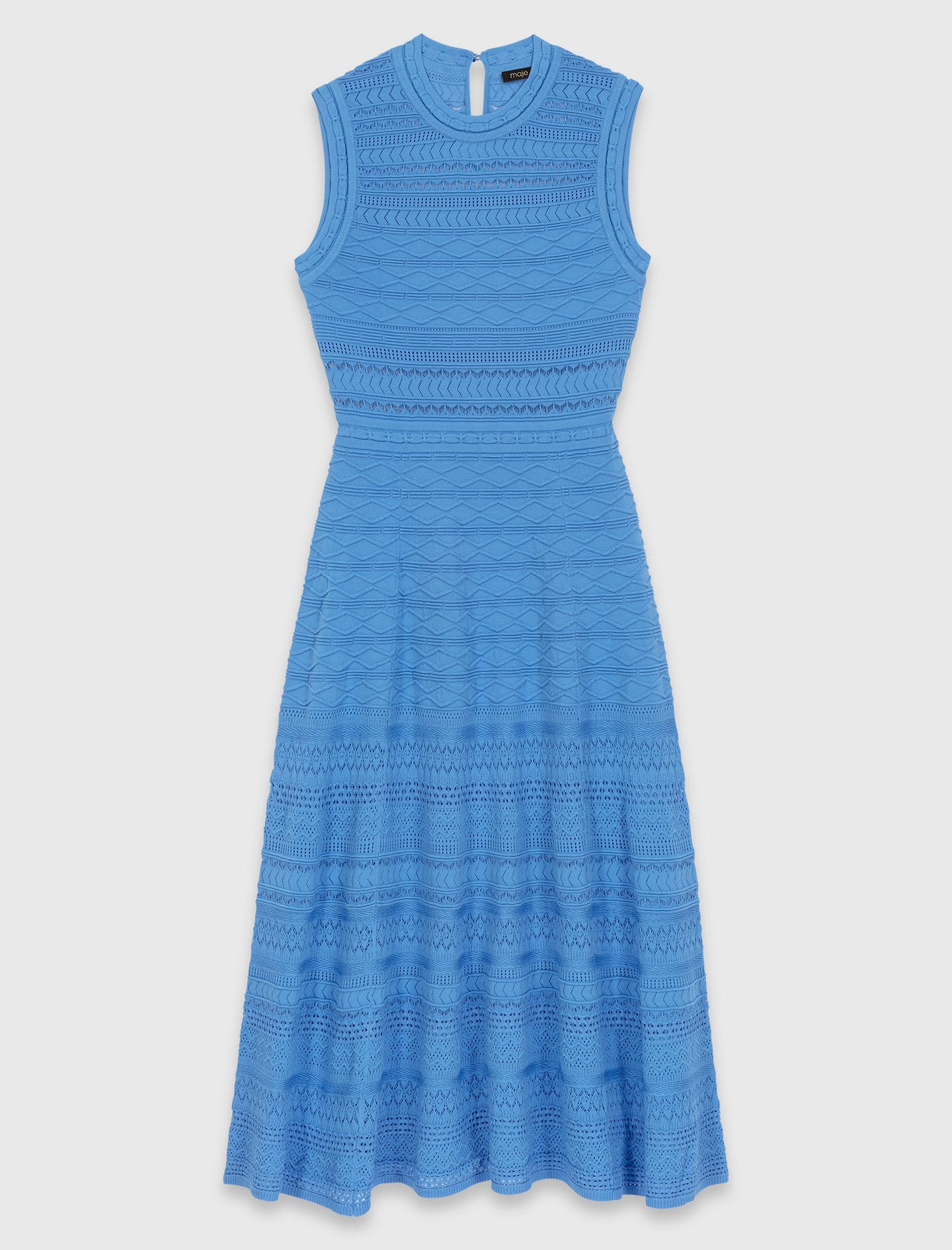 Maje Pointelle knit maxi dress