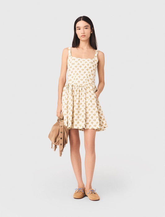 Maje Short flared patterned dress