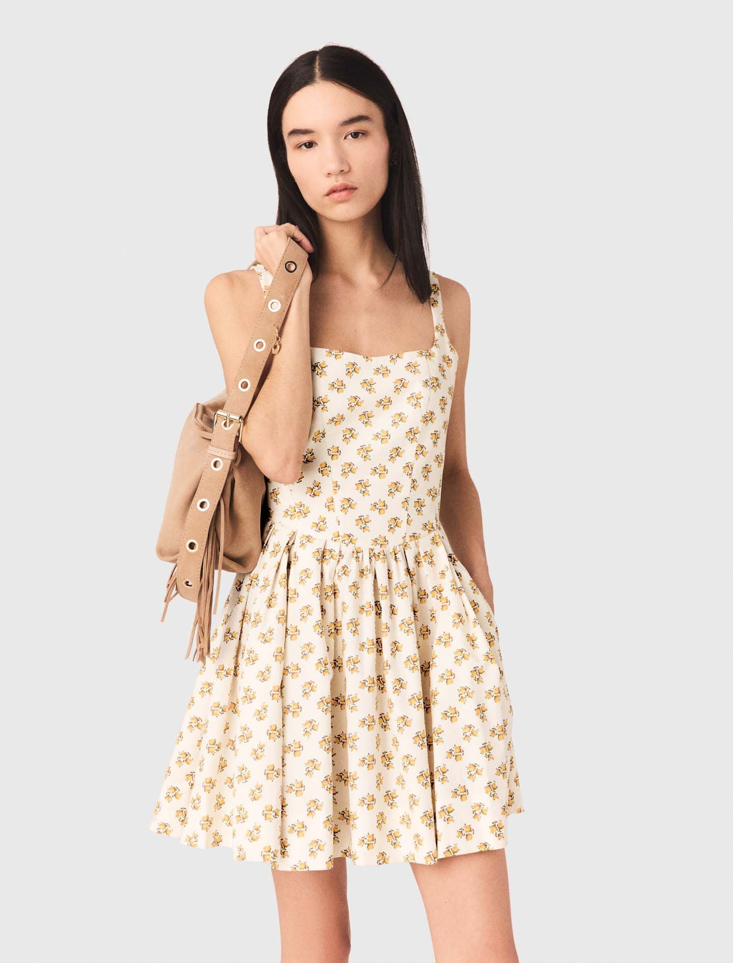 Maje Short flared patterned dress