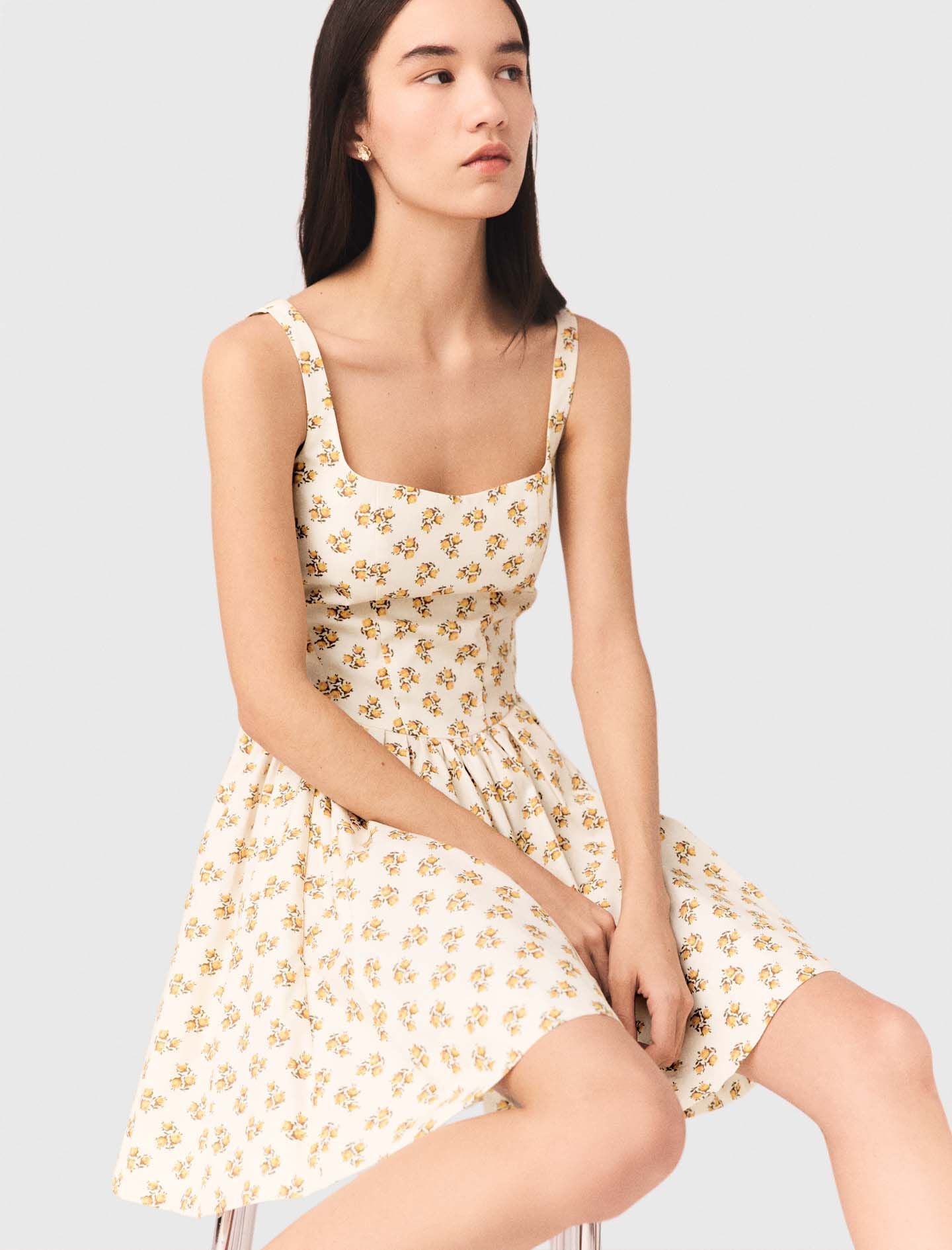 Maje Short flared patterned dress