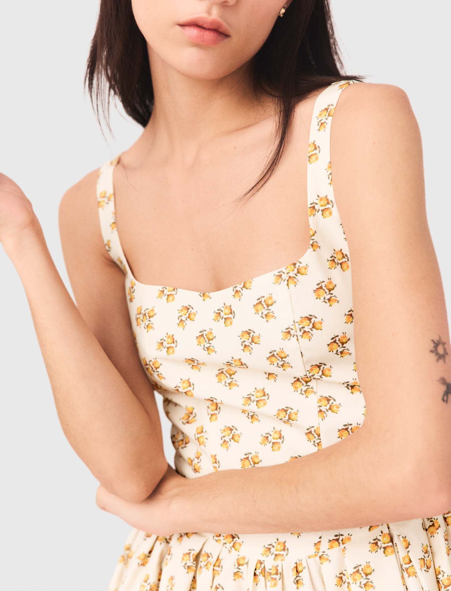 Maje Short flared patterned dress