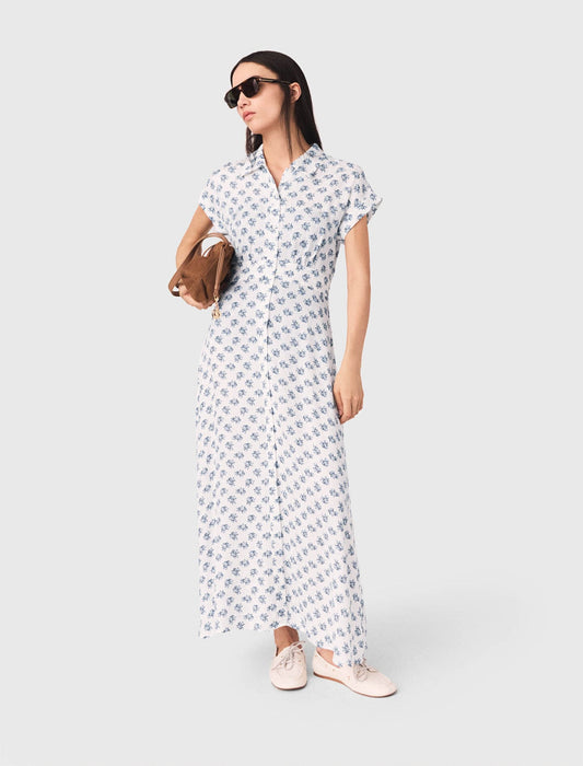 Maje Jacquard print maxi dress