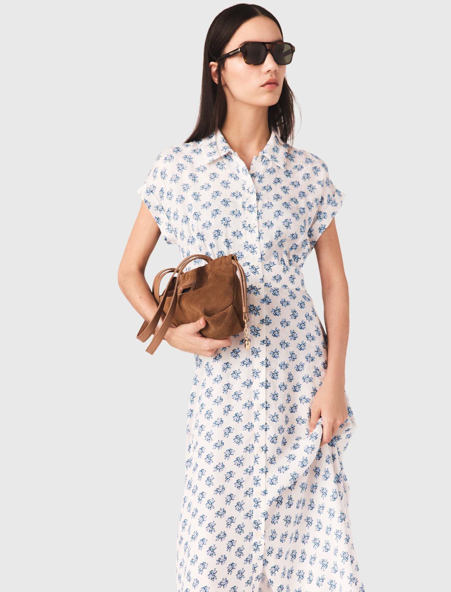 Maje Jacquard print maxi dress